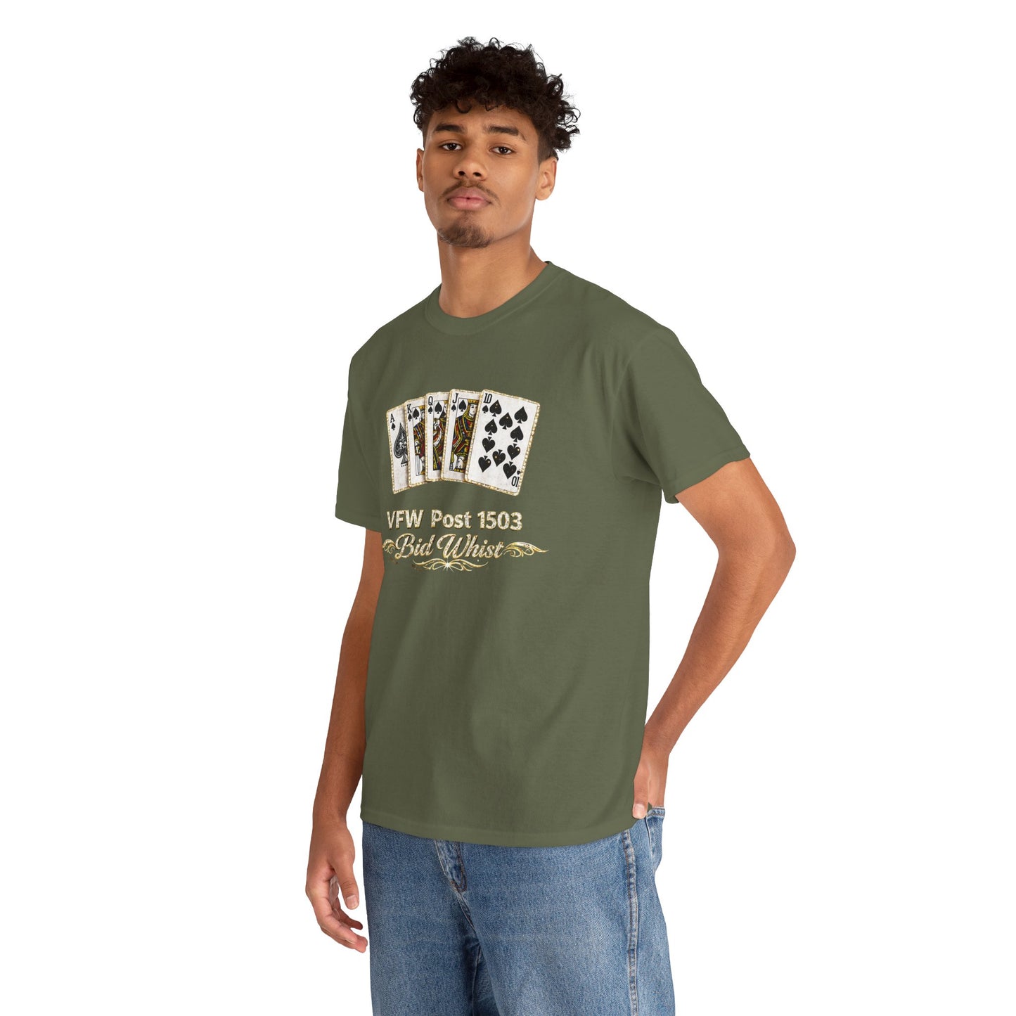 Veterans VFW Poker Night Tee – "VFW Post 1503" Playing Cards Design