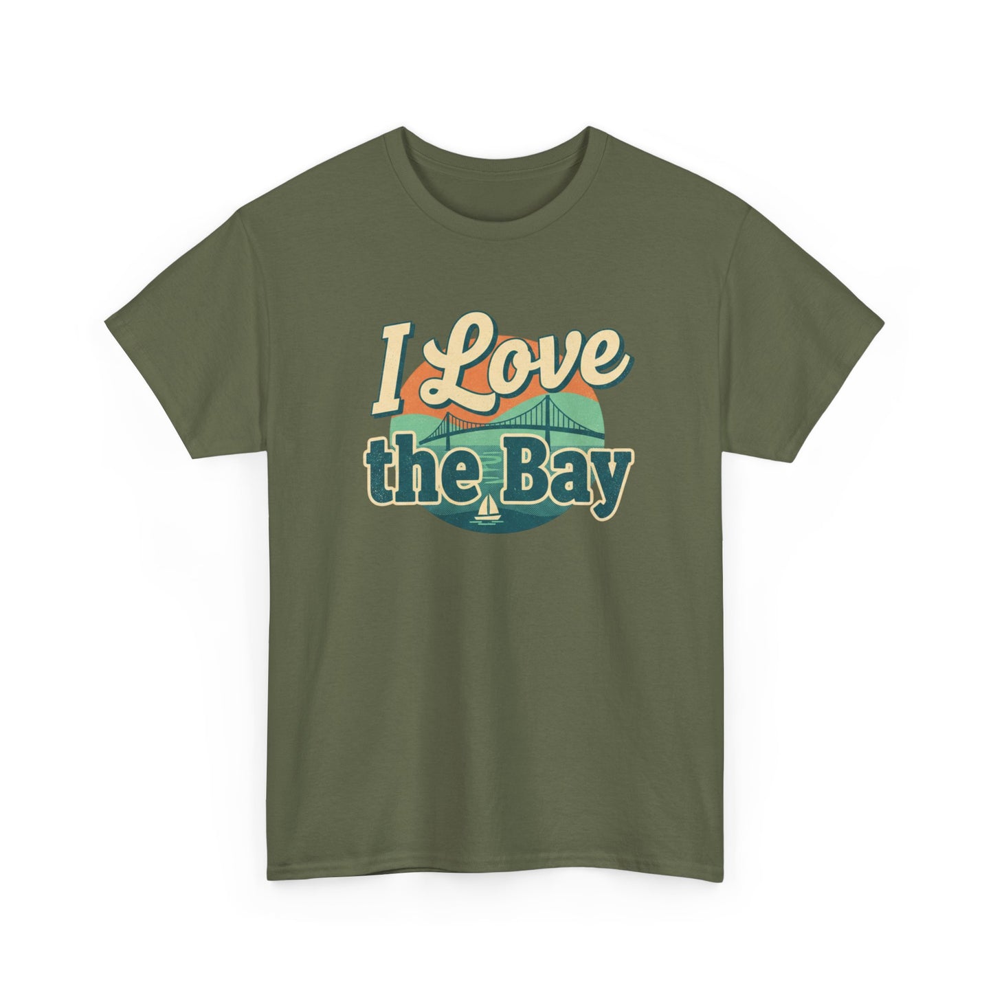 I Love the Bay T-Shirt — Retro Coastal Tee for Bay Lovers