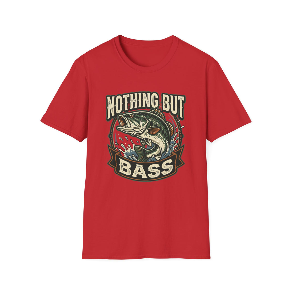 Nothing But Bass Fishing T-Shirt — Retro Largemouth Bass Graphic Tee