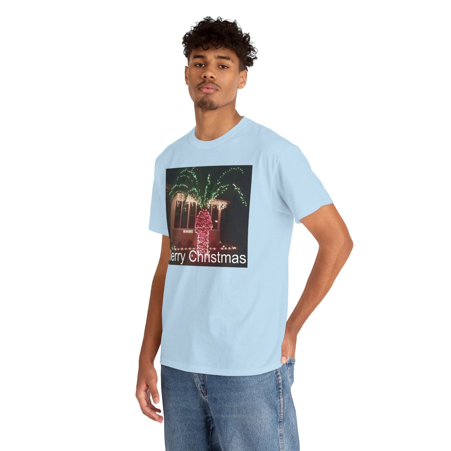 Christmas Lights Tee — 'Merry Christmas' Holiday Graphic T-Shirt Printify