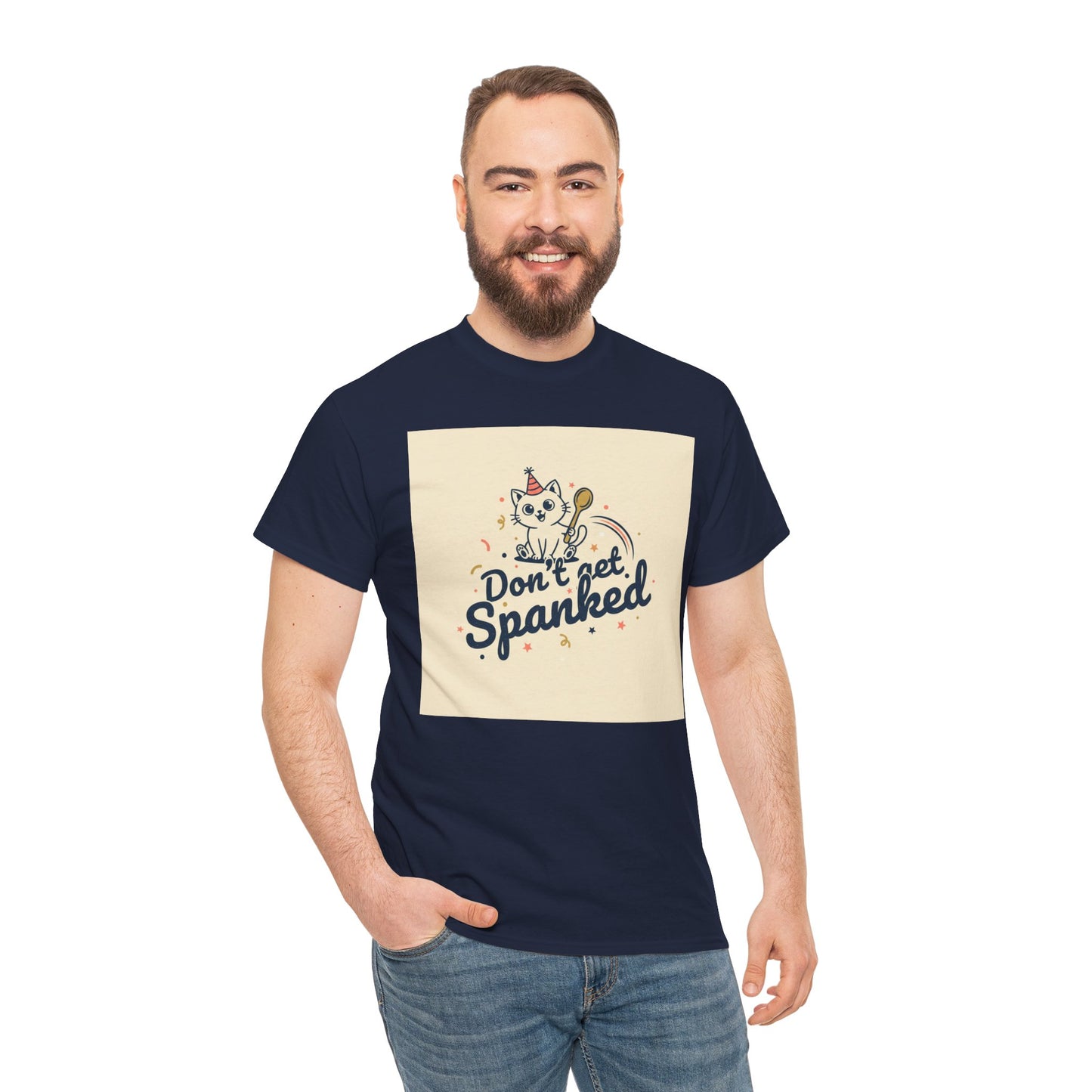 Don’t Get Spanked Cat Tee — Cute Retro Kitten Graphic T-Shirt Printify