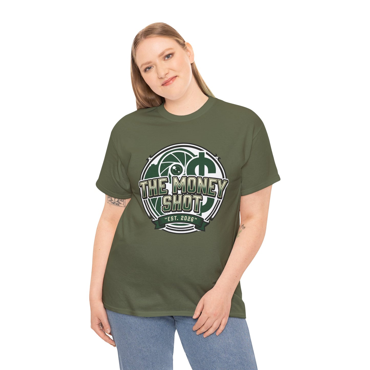 The Money Shot Graphic Tee — Retro Dollar Logo T-Shirt