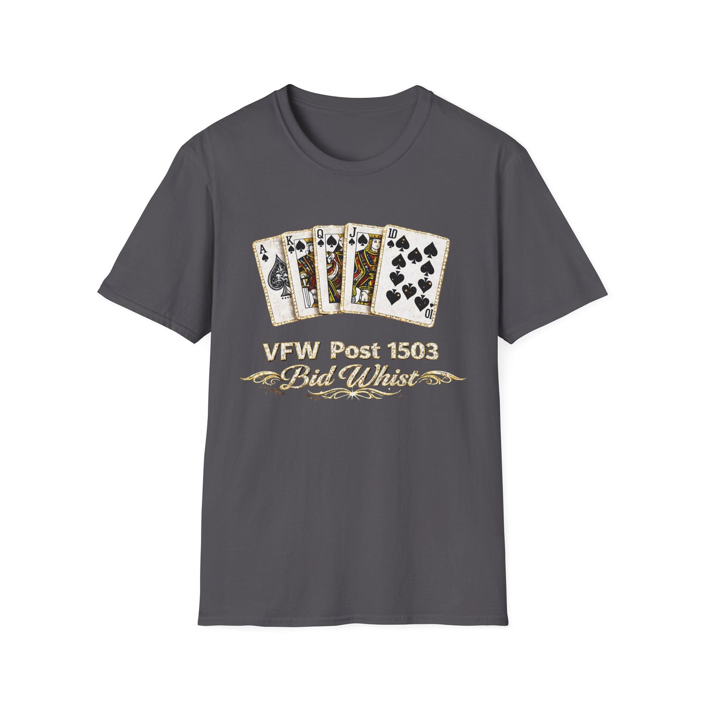 Bid Whist Playing Cards Tee — VFW Post 1503 Card Game T-Shirt