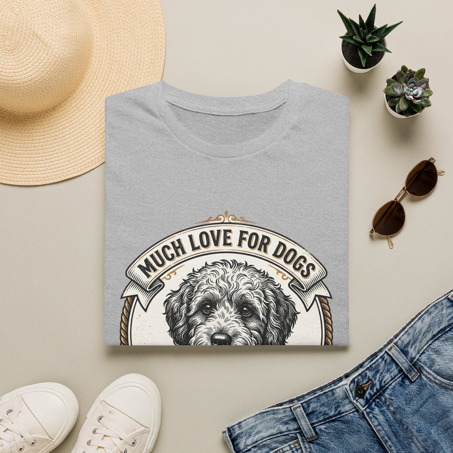 Much Love for Dogs T-Shirt — Vintage Dog Illustration Tee