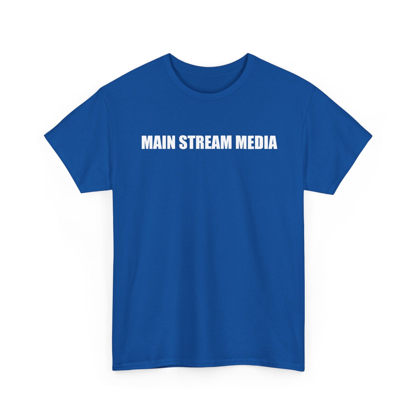 Main Stream Media Graphic Tee — Bold Statement Black T‑Shirt