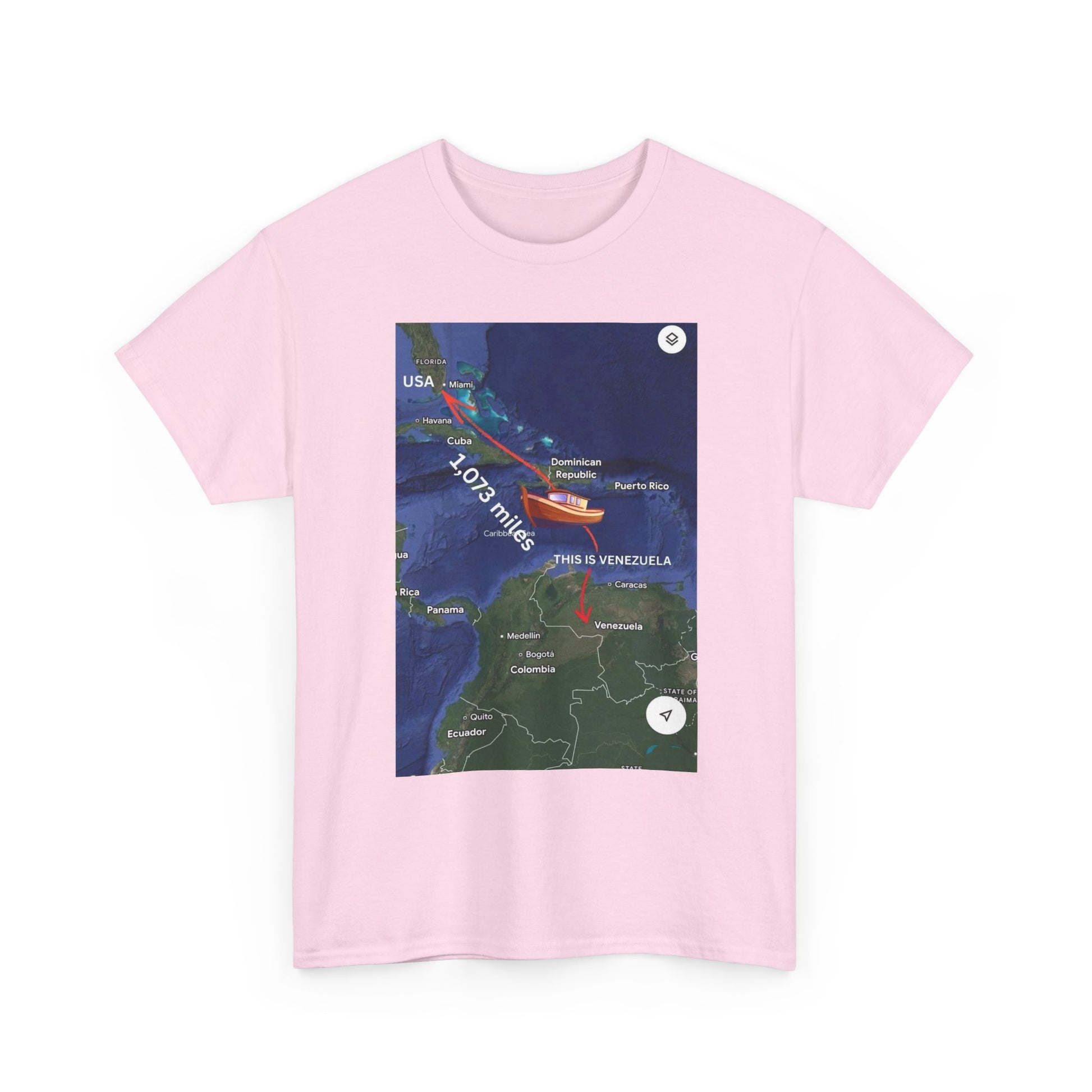 Weather Radar Tee — Tropical Storm Tracking Map Graphic Shirt Printify