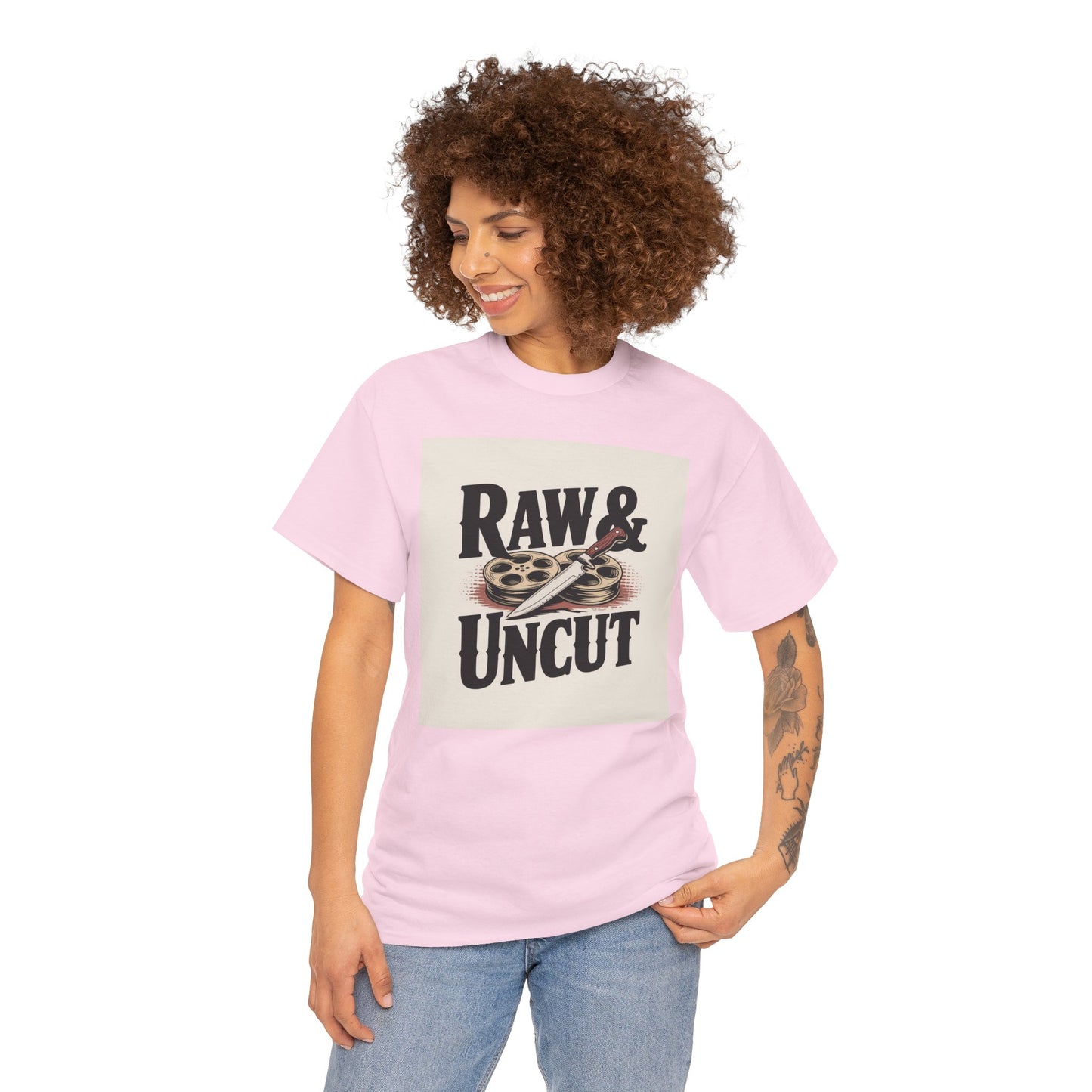 Raw & Uncut Graphic Tee — Vintage Film Reel Movie Lover T-Shirt