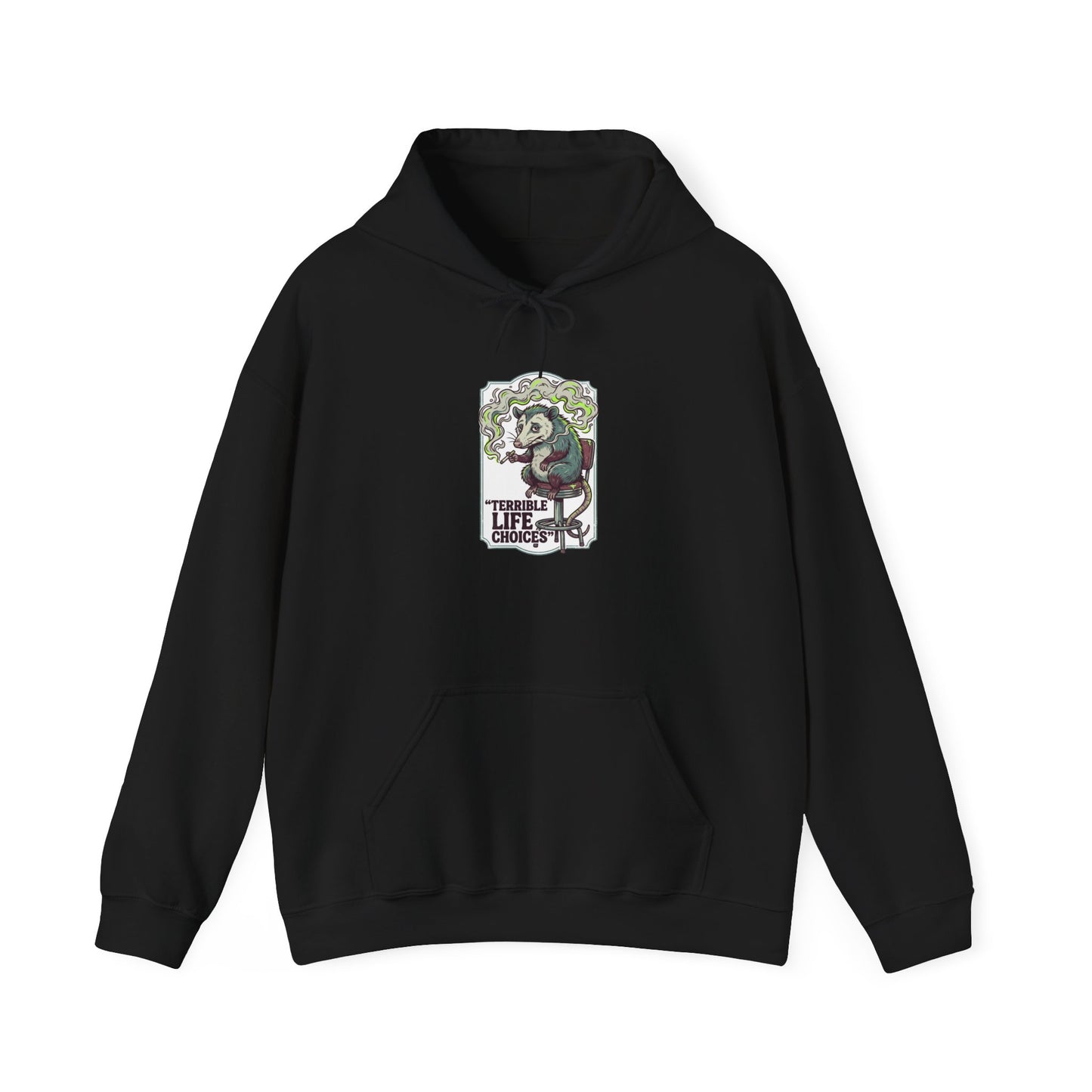 Smoking Frog Hoodie | absurdist animal, ironic alt meme sweatshirt