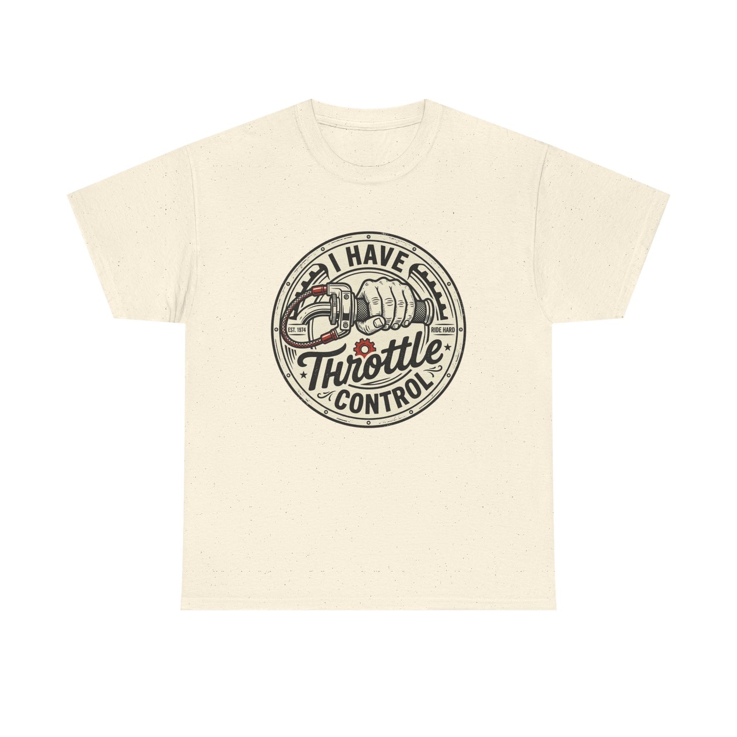 Throttle Control T-Shirt — "I Have Throttle Control" Vintage Motorcycle Tee