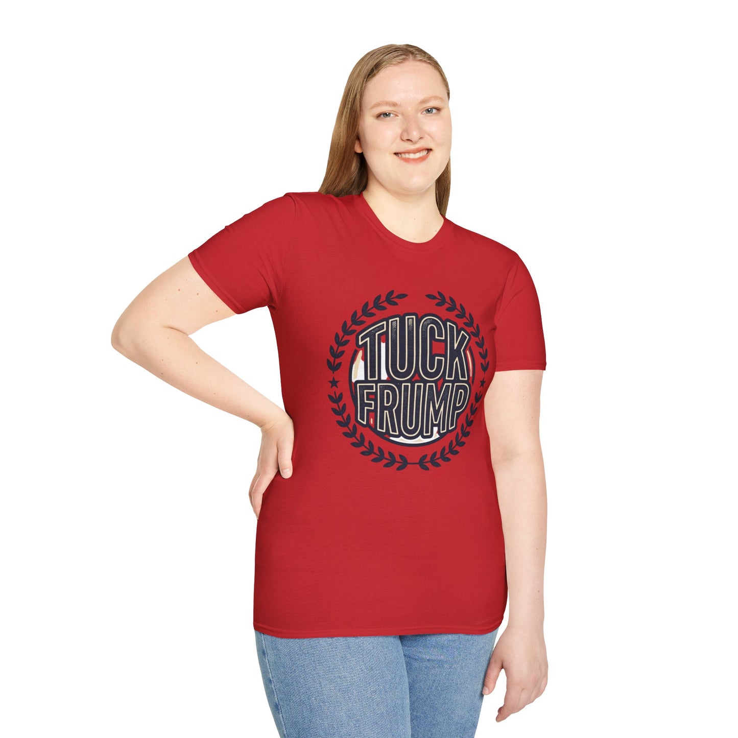 "Tuck Frump" Vintage Laurel Emblem Political Satire Tee