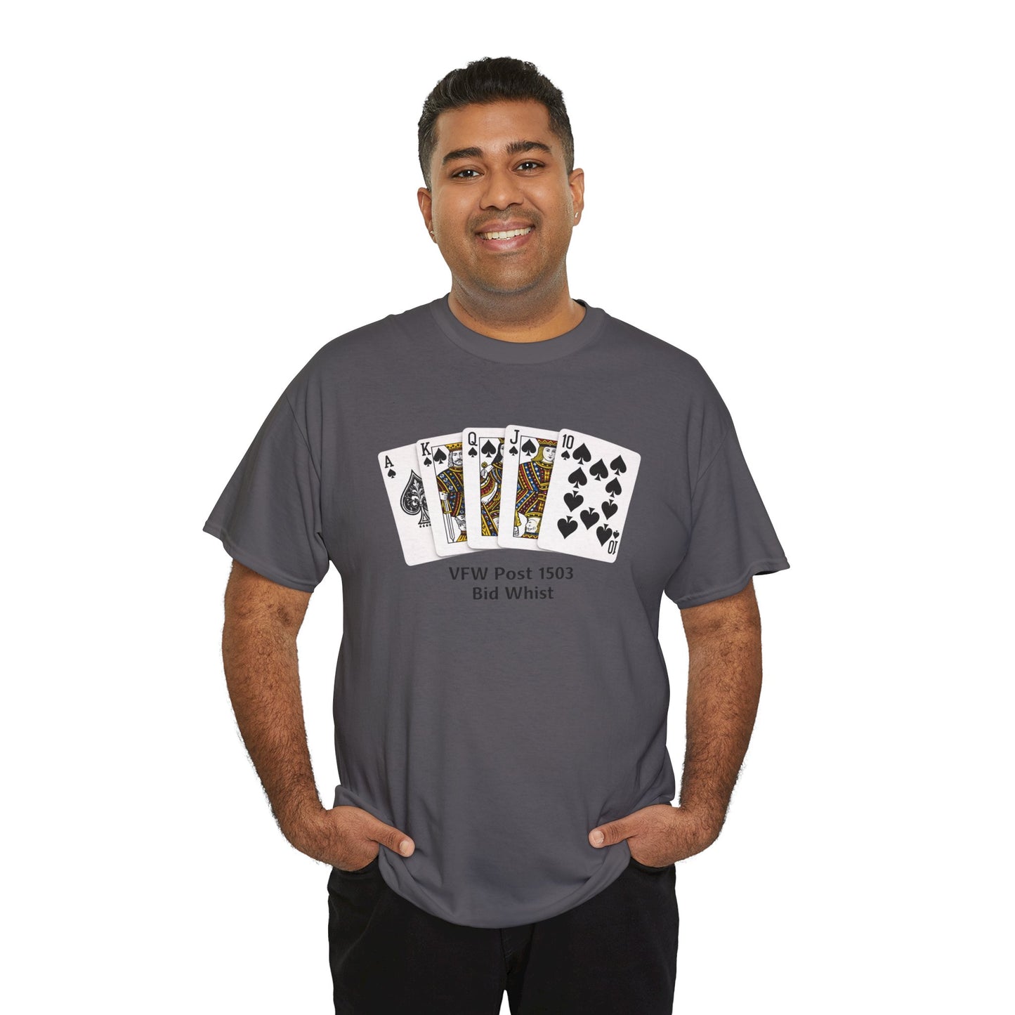 Bid Whist Card Tee — VFW Post 1501 Poker Night T-Shirt