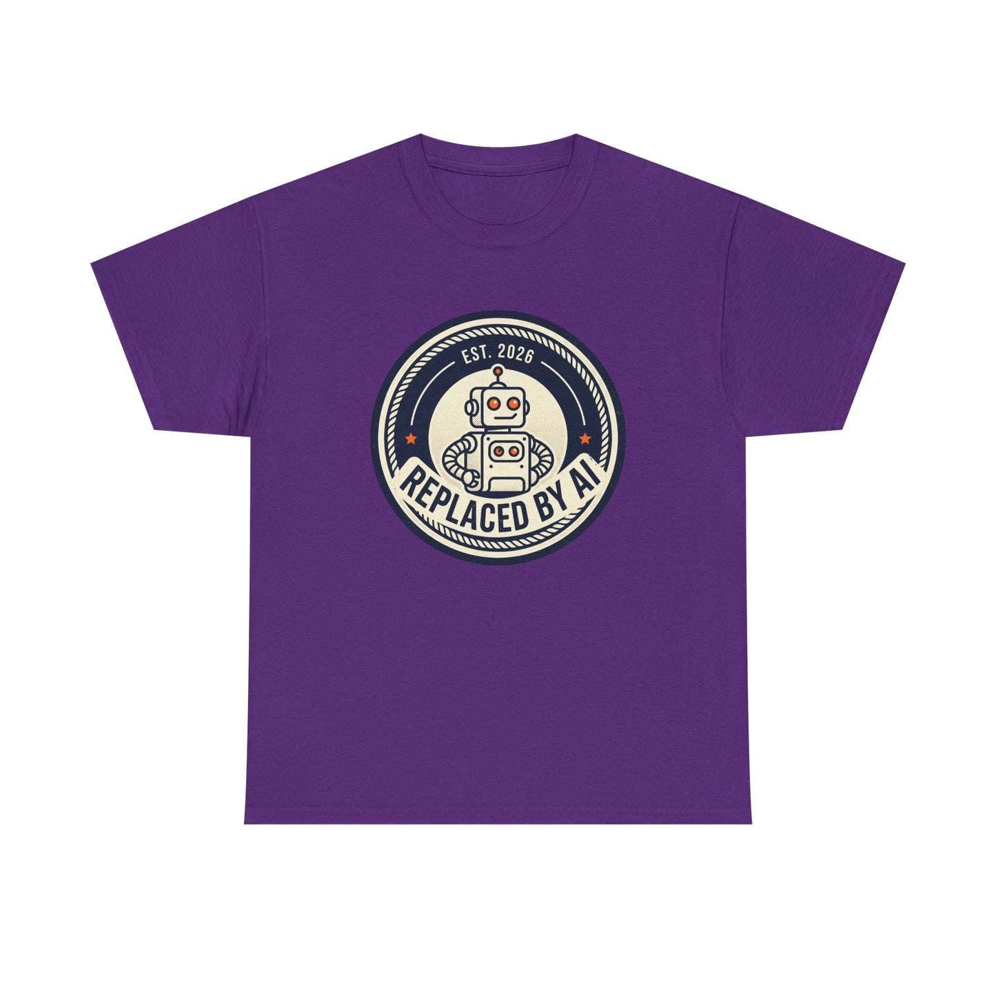 "Replaced by AI" Retro Robot Graphic Tee