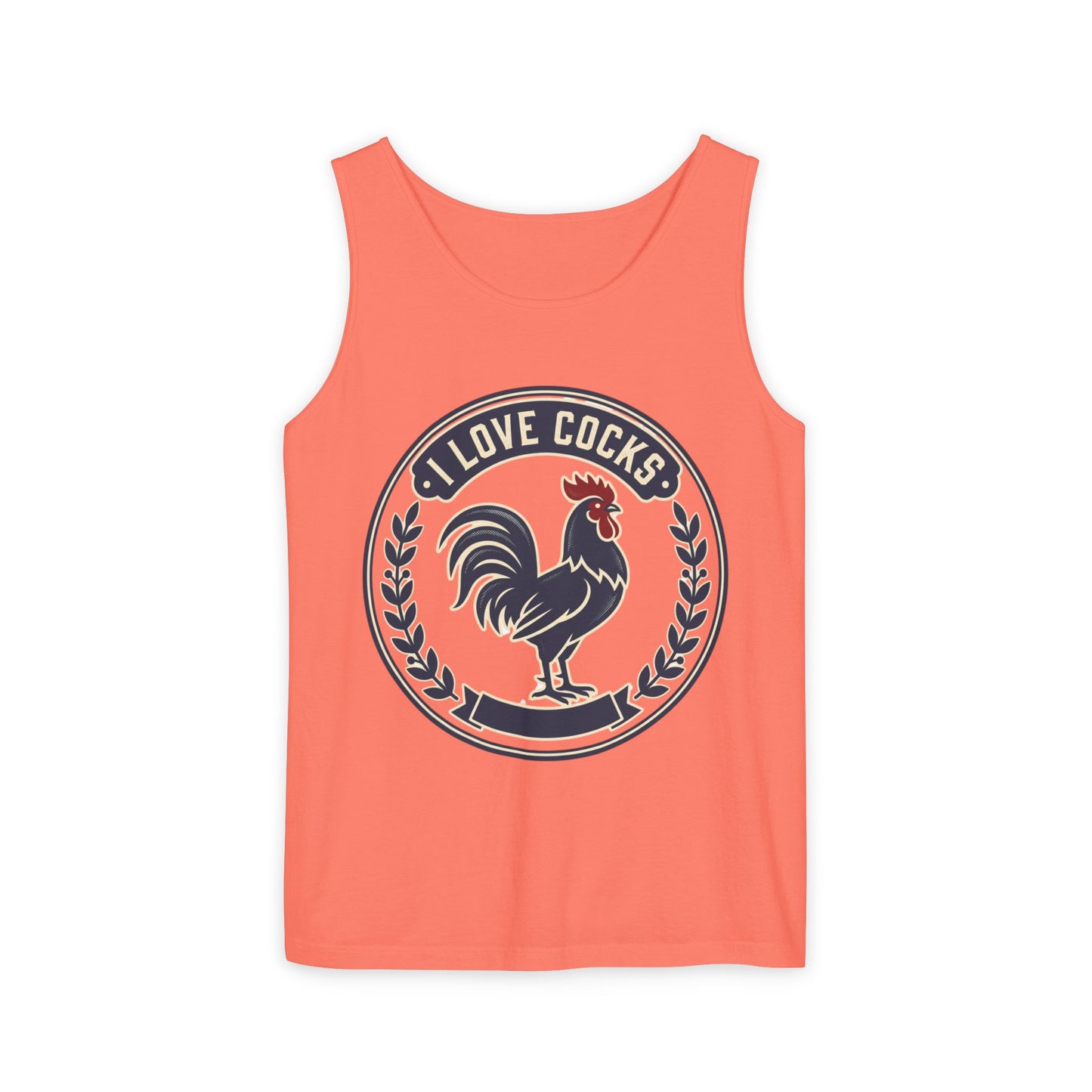I Love Cocks Rooster Tank — Vintage Farmyard Graphic Tank Top