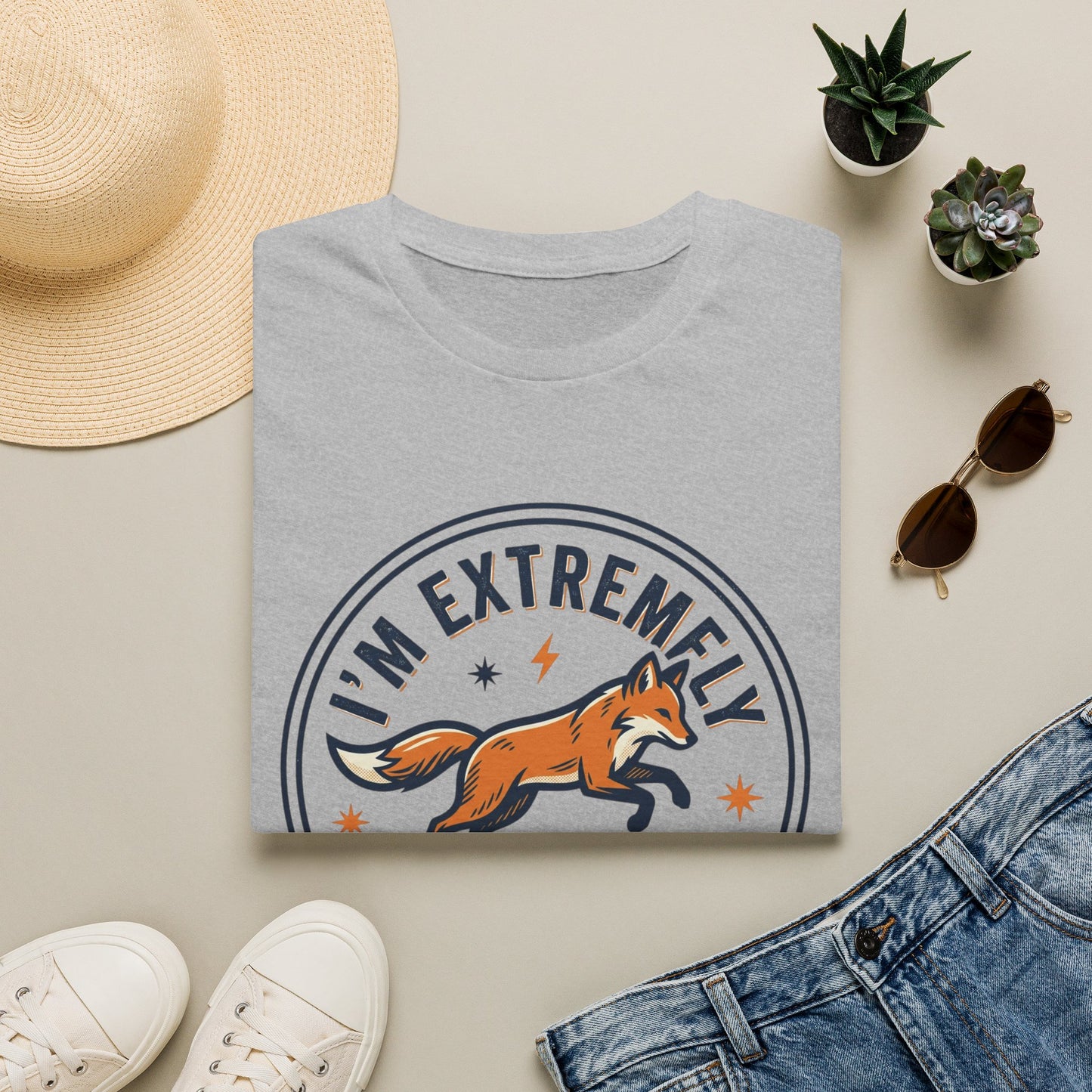 I'm Extremely Spontaneous Fox T-Shirt — Funny Adventure Graphic Tee