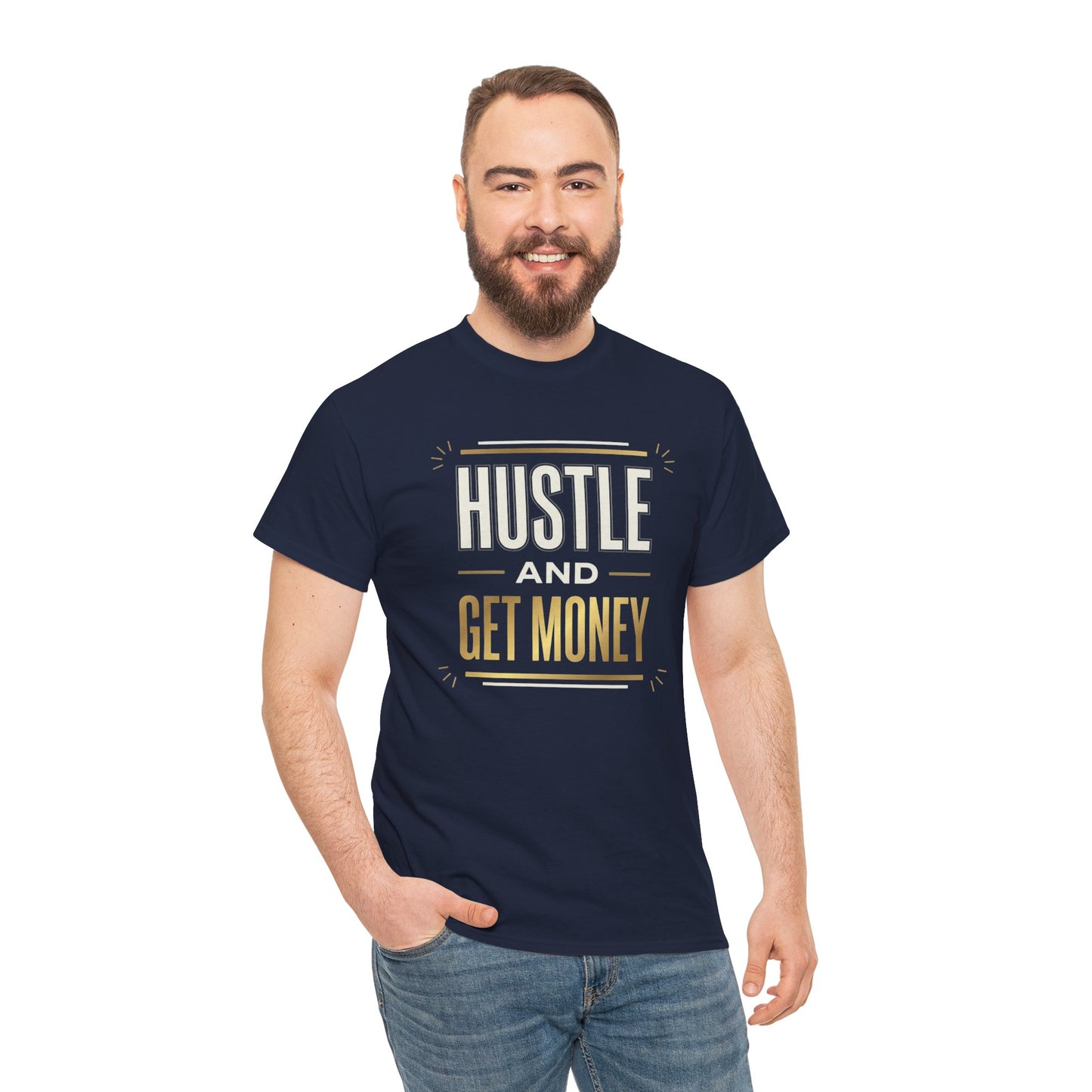 Hustle and Get Money Tee - Motivational Streetwear Graphic T-Shirt