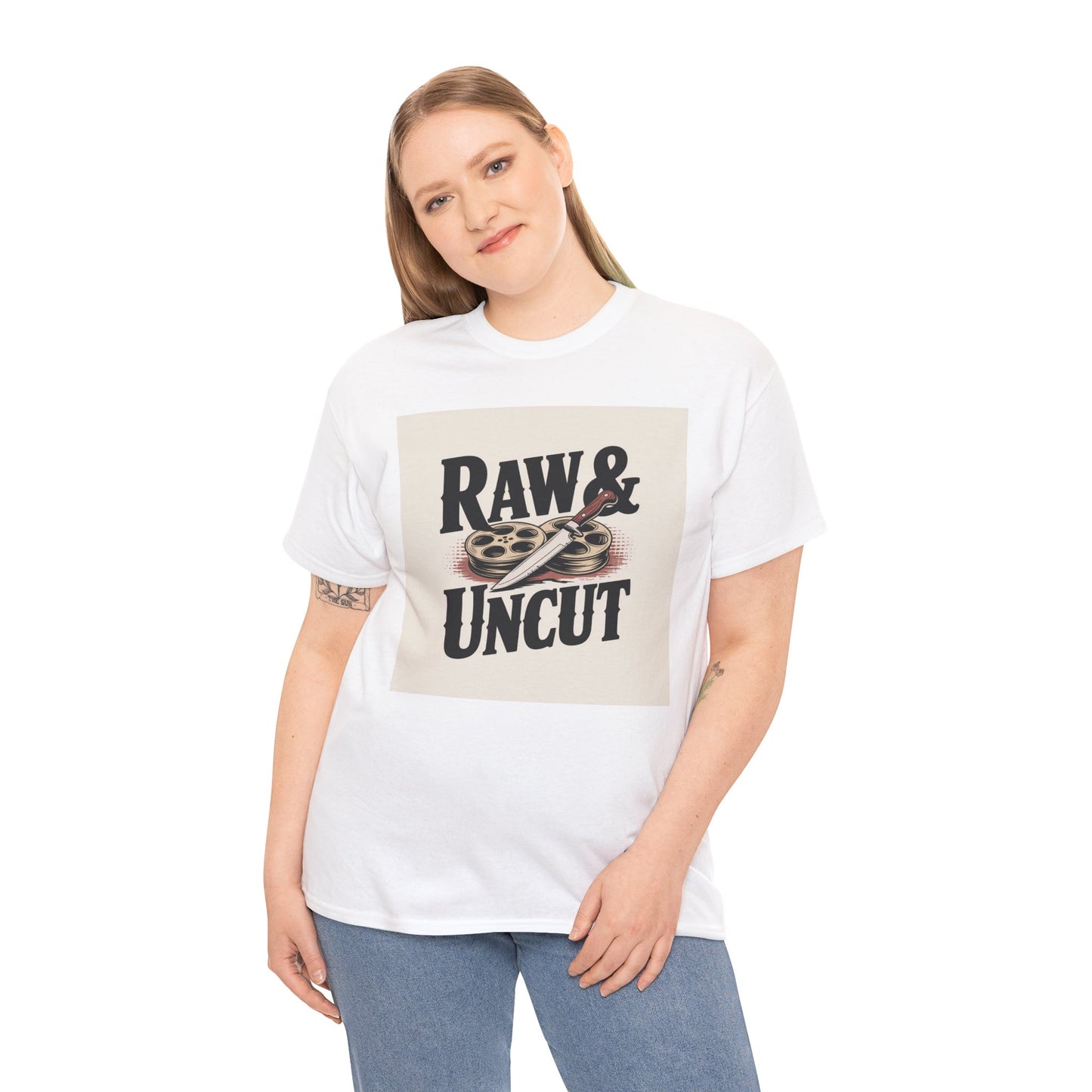 Raw & Uncut Graphic Tee — Vintage Film Reel Movie Lover T-Shirt