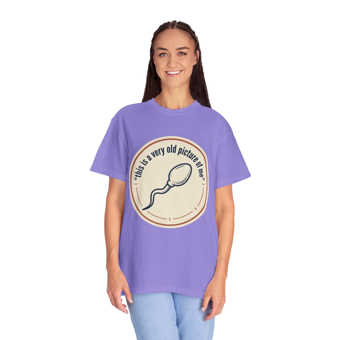 Vintage Sperm Graphic T-Shirt — "this is a very old picture of me"