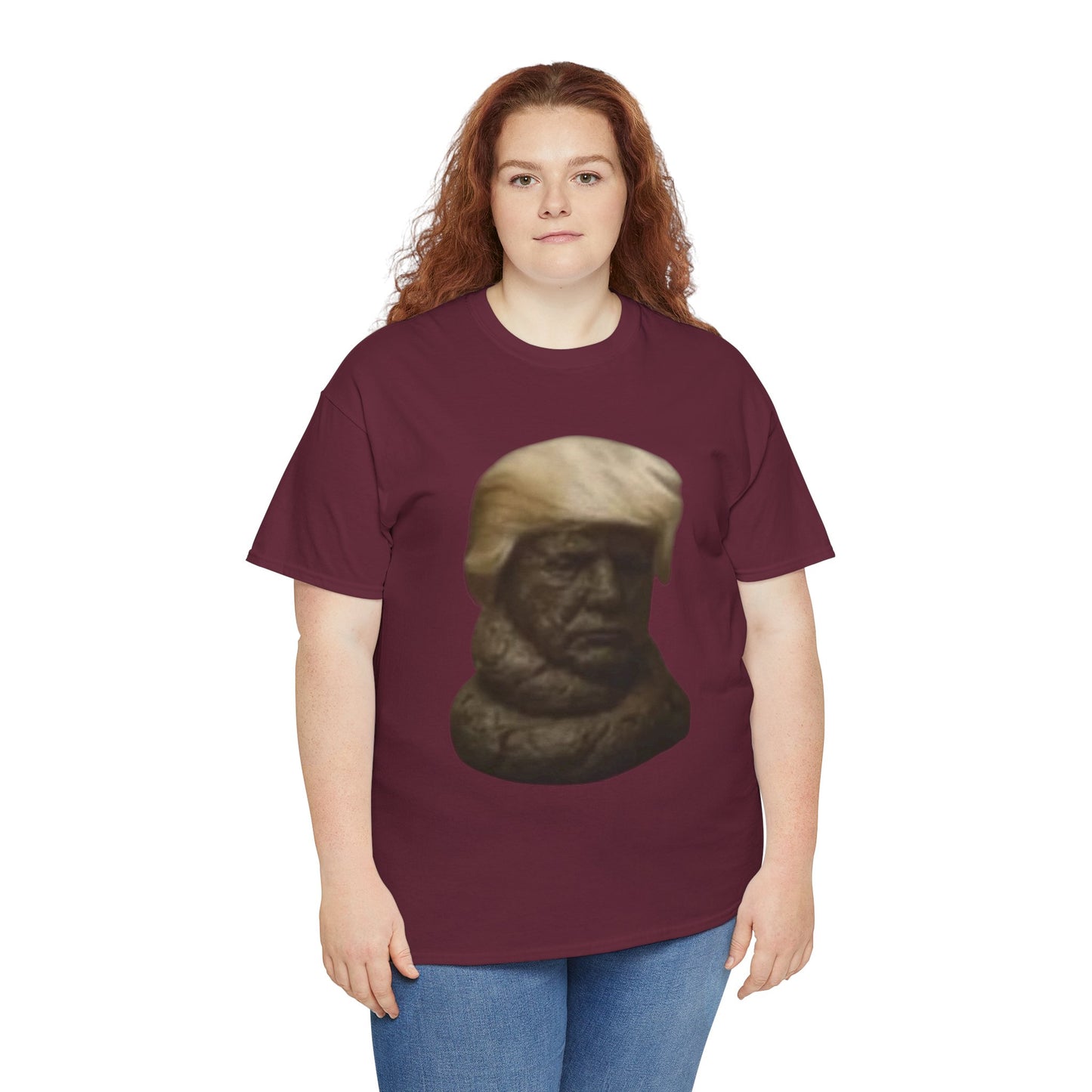 Graphic Tee — Bronze Bust Illustration T‑Shirt