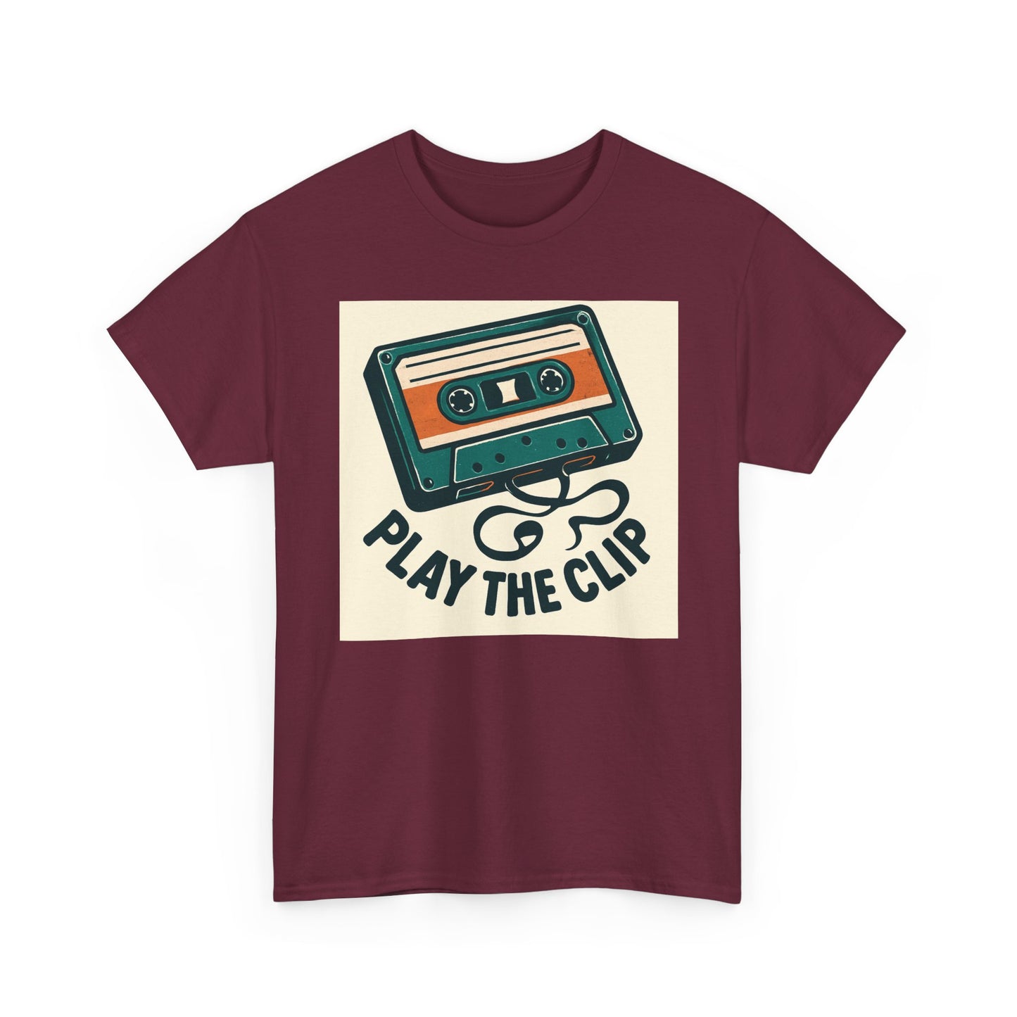 Cassette Tape 'Play the Clip' T-Shirt — Retro Music Tee Printify