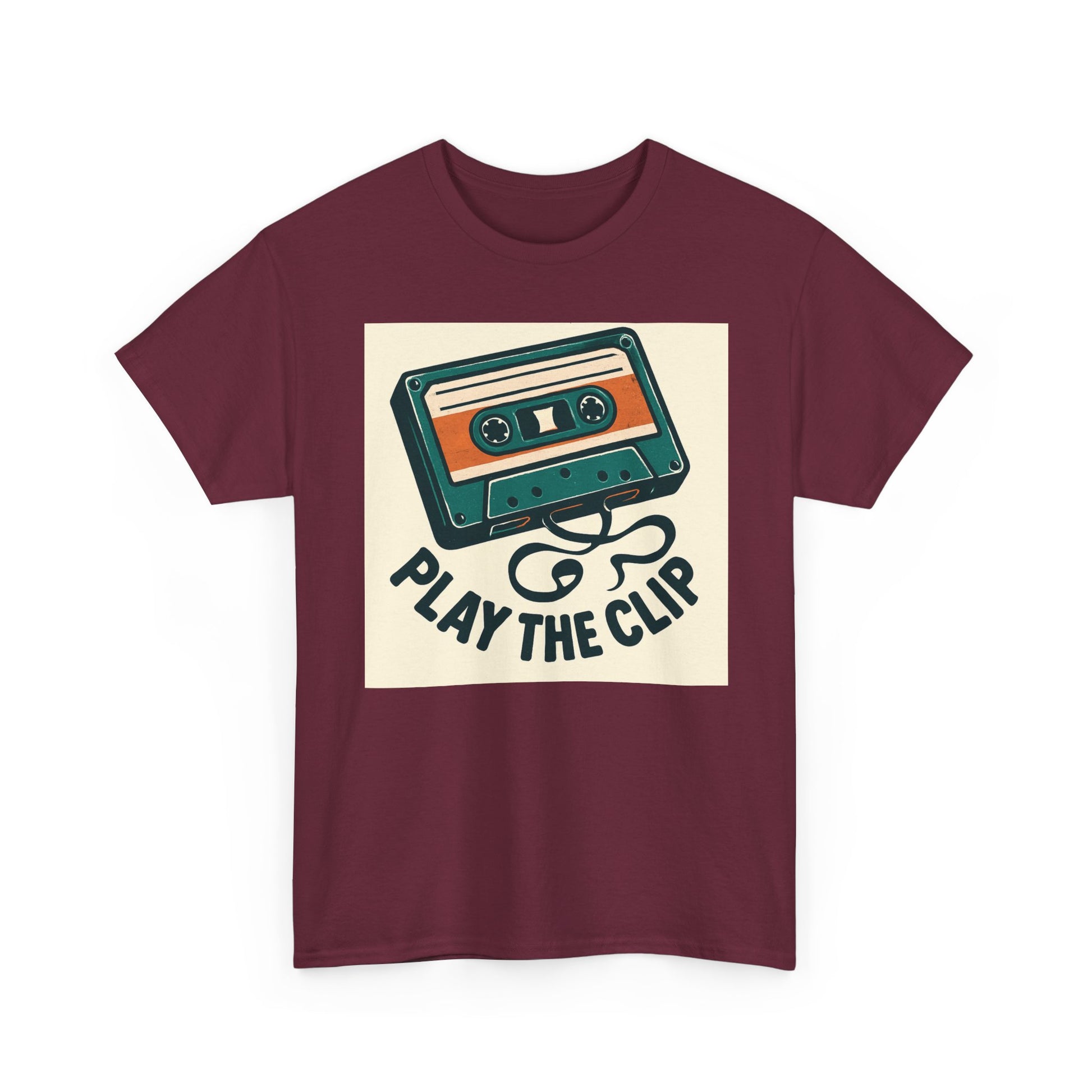 Cassette Tape 'Play the Clip' T-Shirt — Retro Music Tee Printify