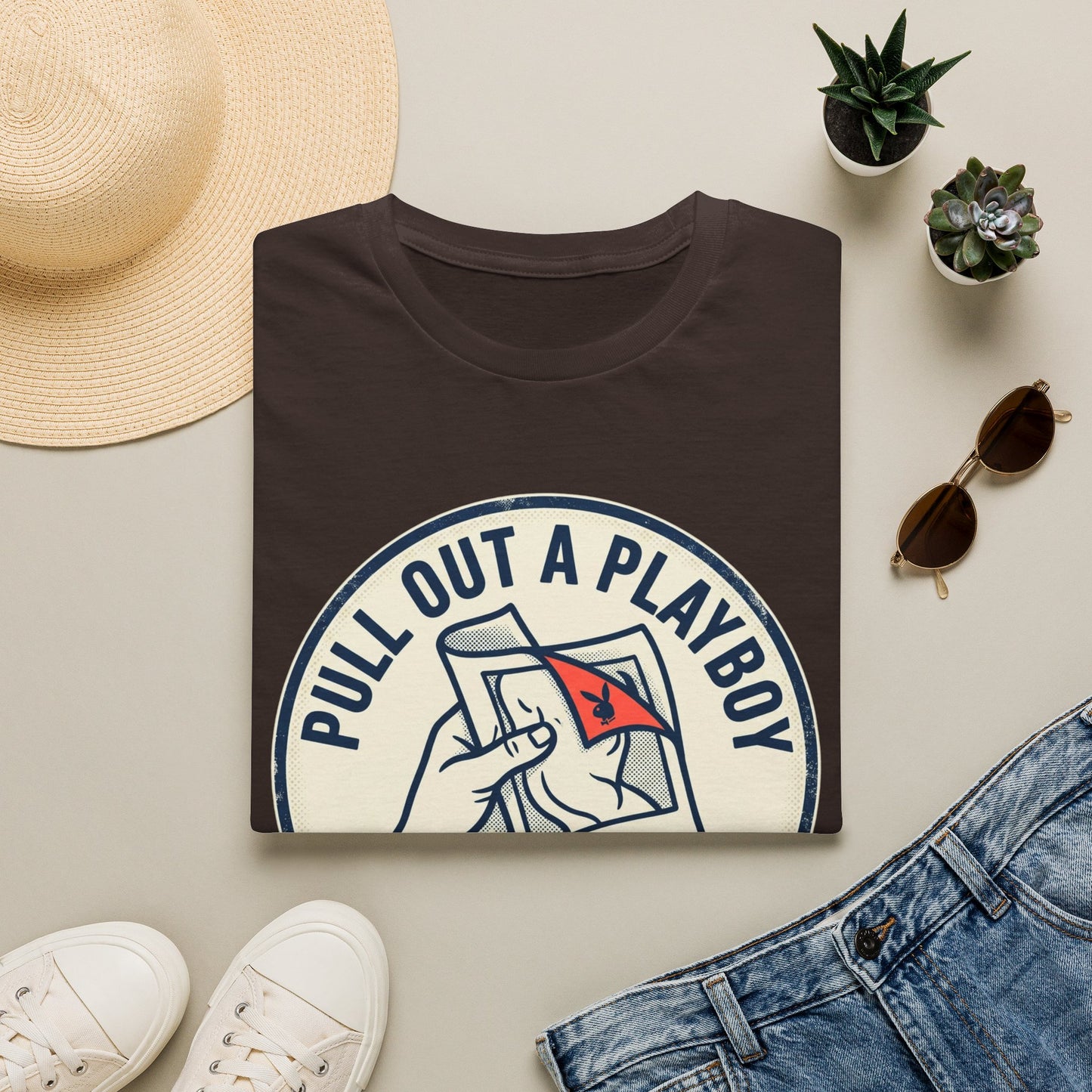 T-Shirt — “Pull Out a Playboy (And I Might Read It)” Retro Graphic Tee