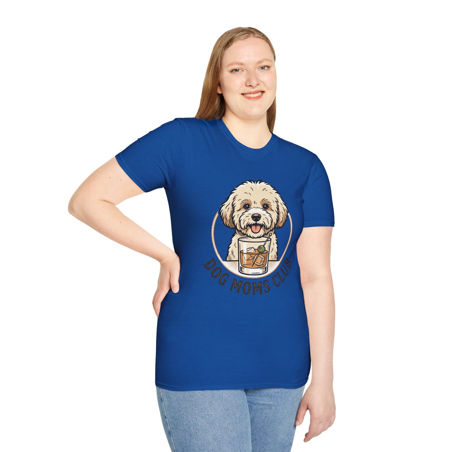 Dog Moms Club T-Shirt — Cute Doodle Dog Graphic Tee