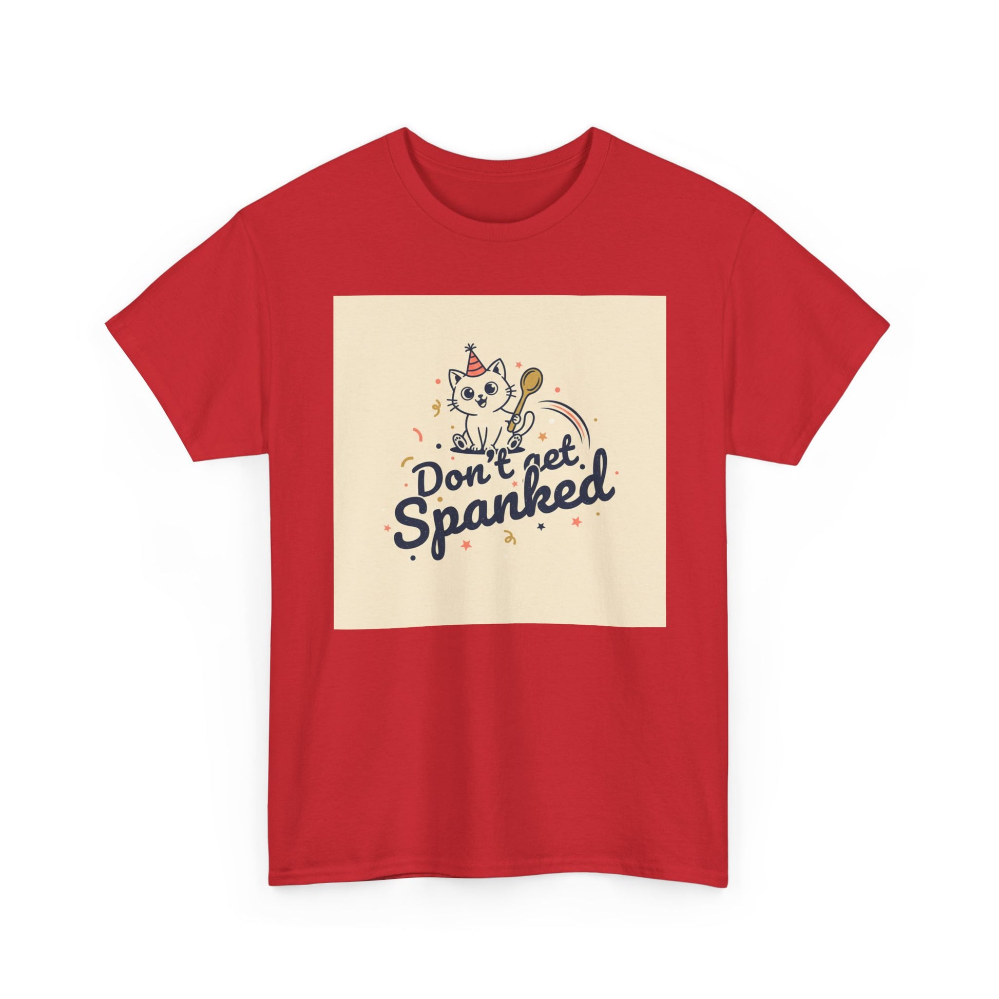 Don’t Get Spanked Cat Tee — Cute Retro Kitten Graphic T-Shirt Printify