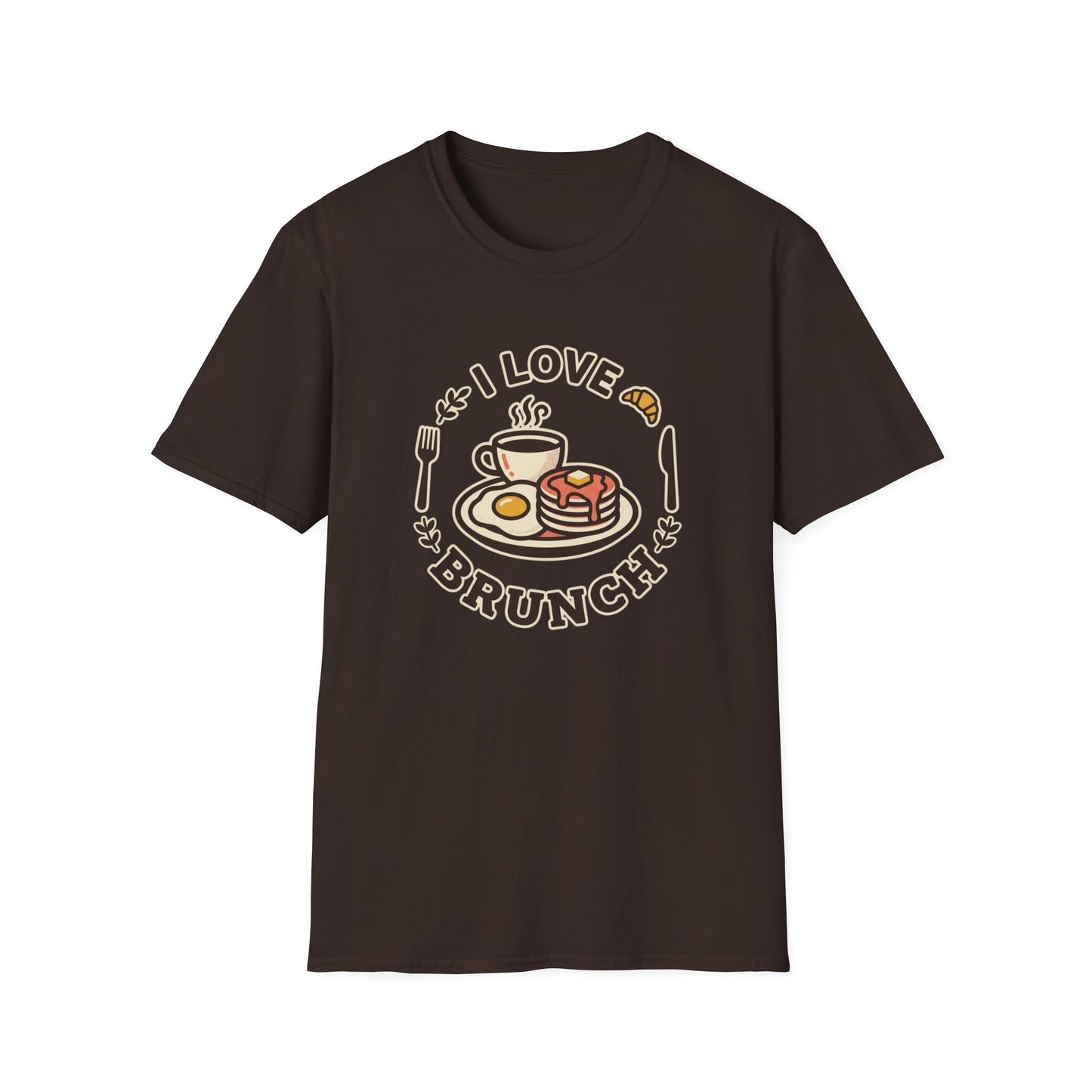 Brunch Lover T-Shirt – "I Love Brunch" Pancakes & Coffee Graphic Tee