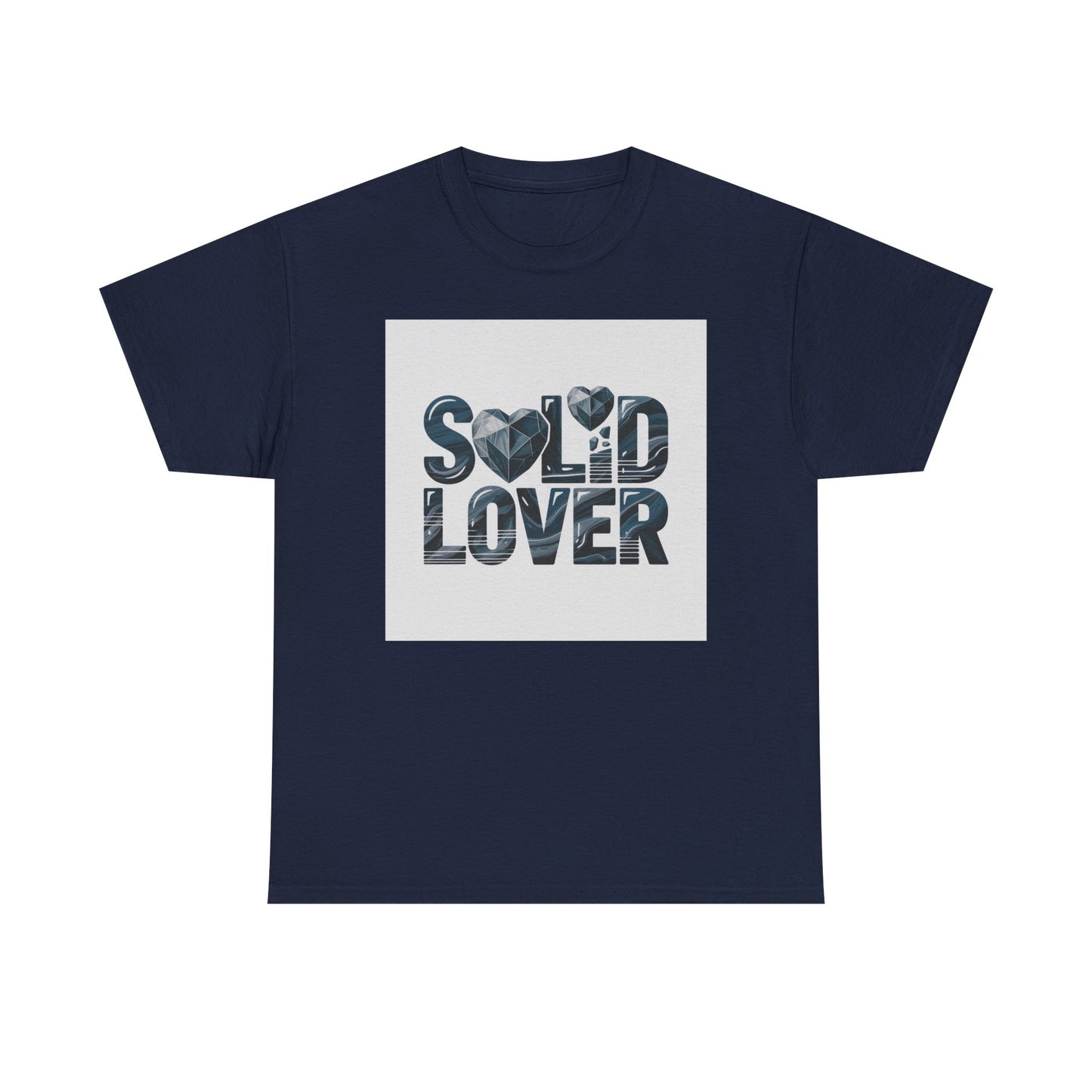 Solid Lover T‑Shirt — Bold Heart Typography Tee for Couples & Romance