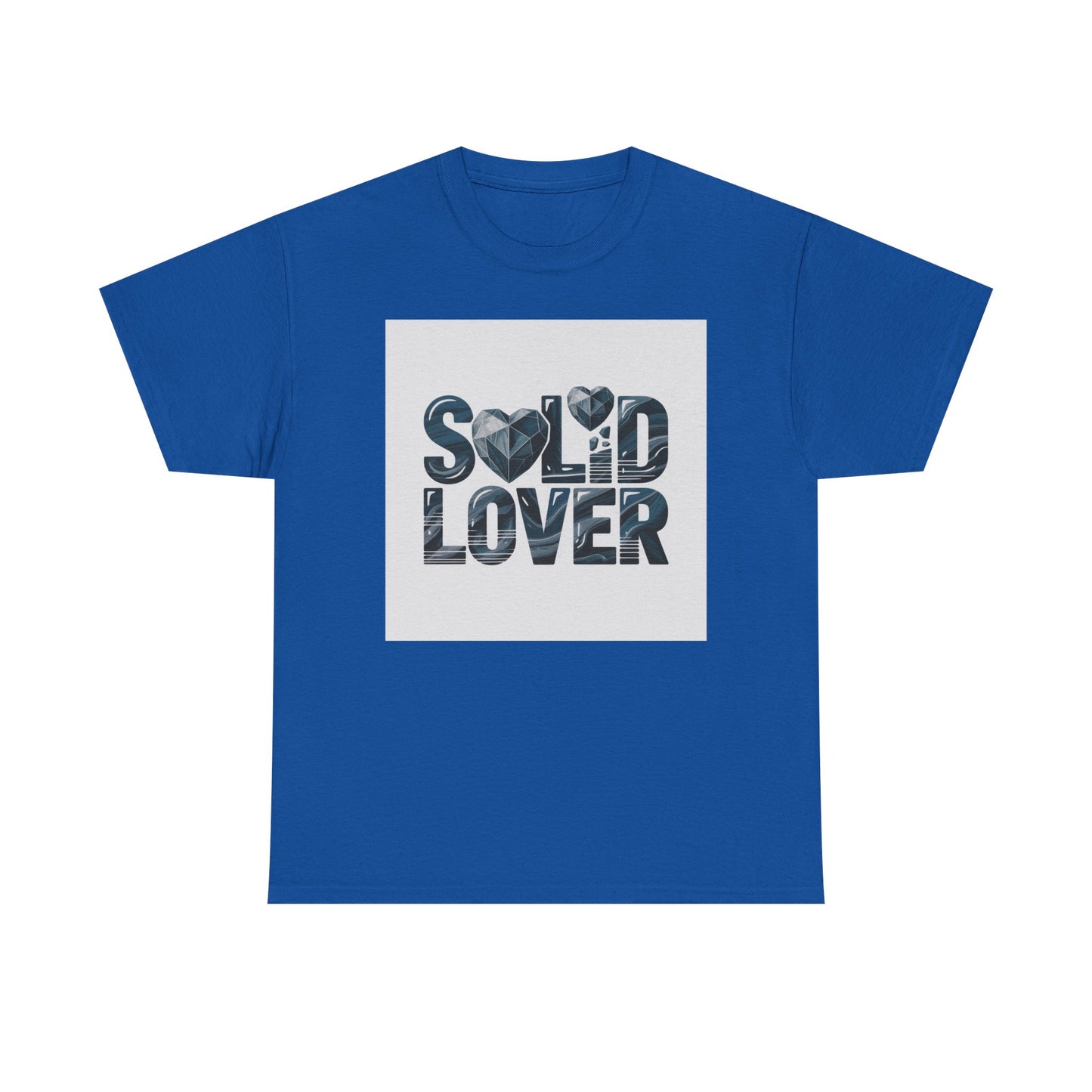 Solid Lover T‑Shirt — Bold Heart Typography Tee for Couples & Romance