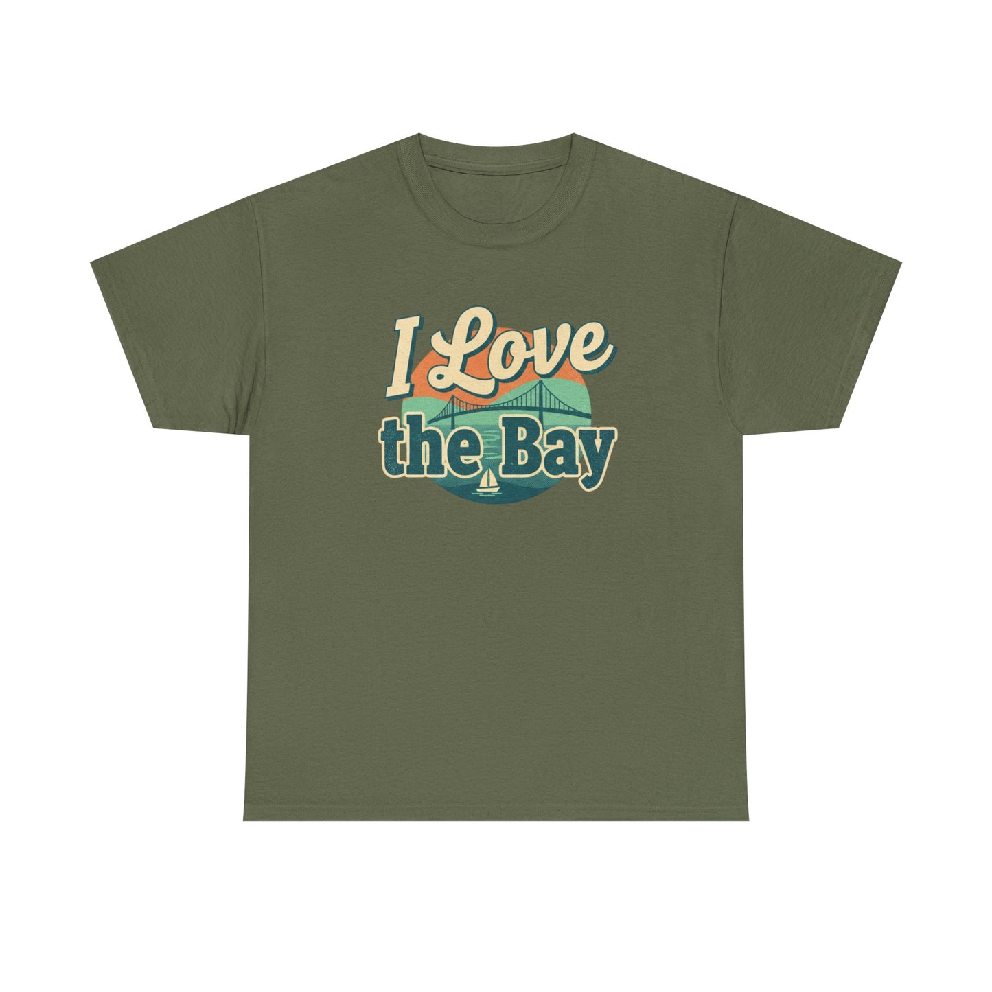 I Love the Bay T-Shirt — Retro Coastal Tee for Bay Lovers