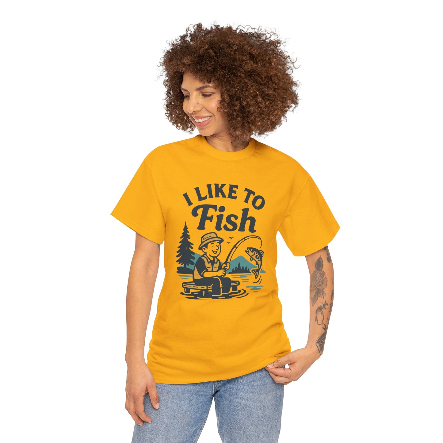 Fishing T-Shirt — "I Like to Fish" Vintage Outdoors Tee