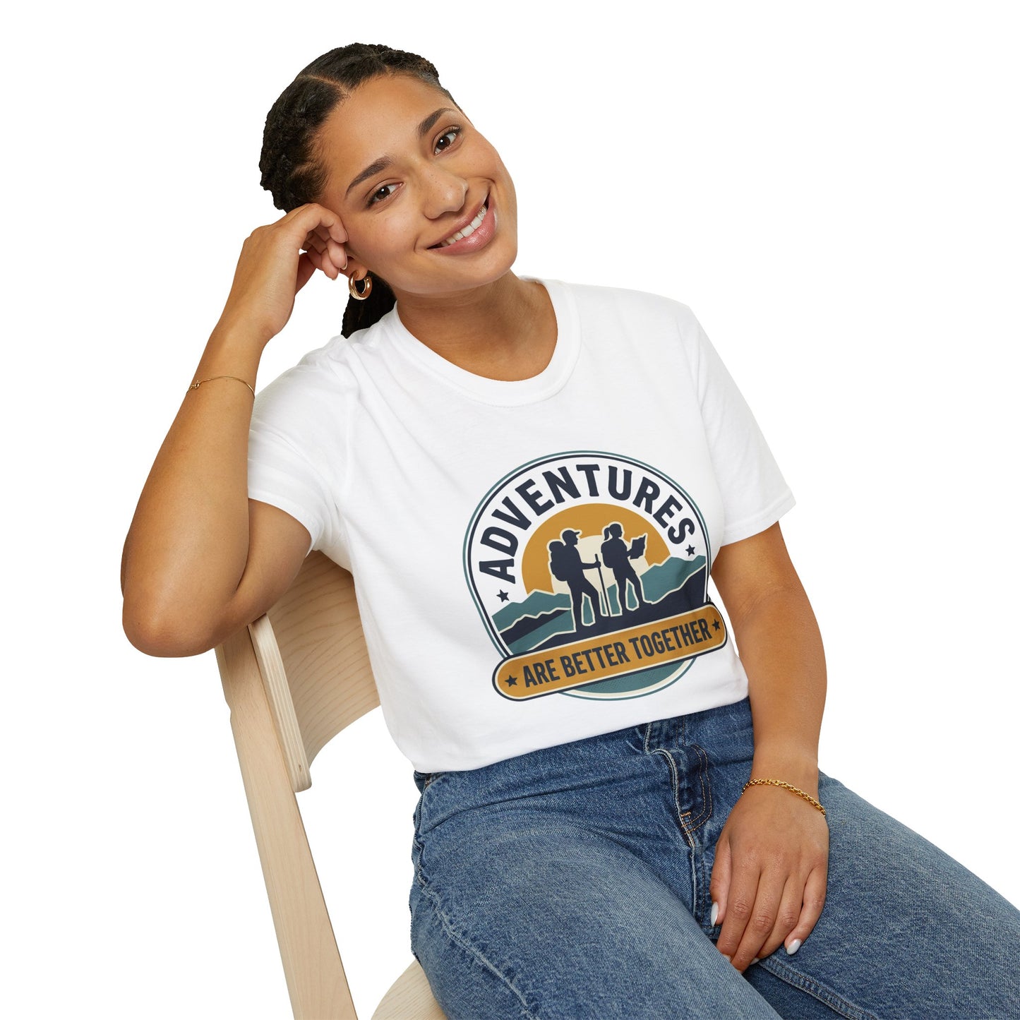 Adventures Are Better Together T-Shirt — Couples Hiking Outdoor Graphic Tee