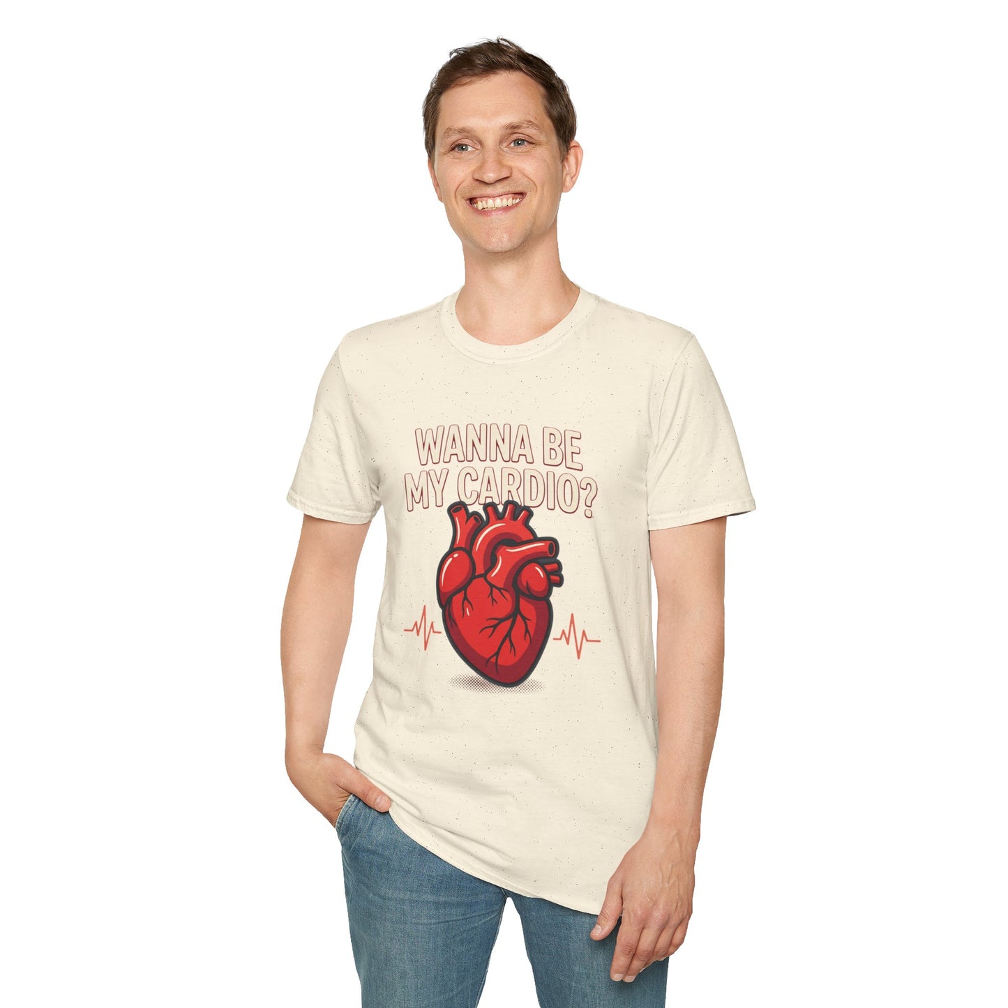 Wanna Be My Cardio? T-Shirt — Cute Anatomical Heart Graphic Tee