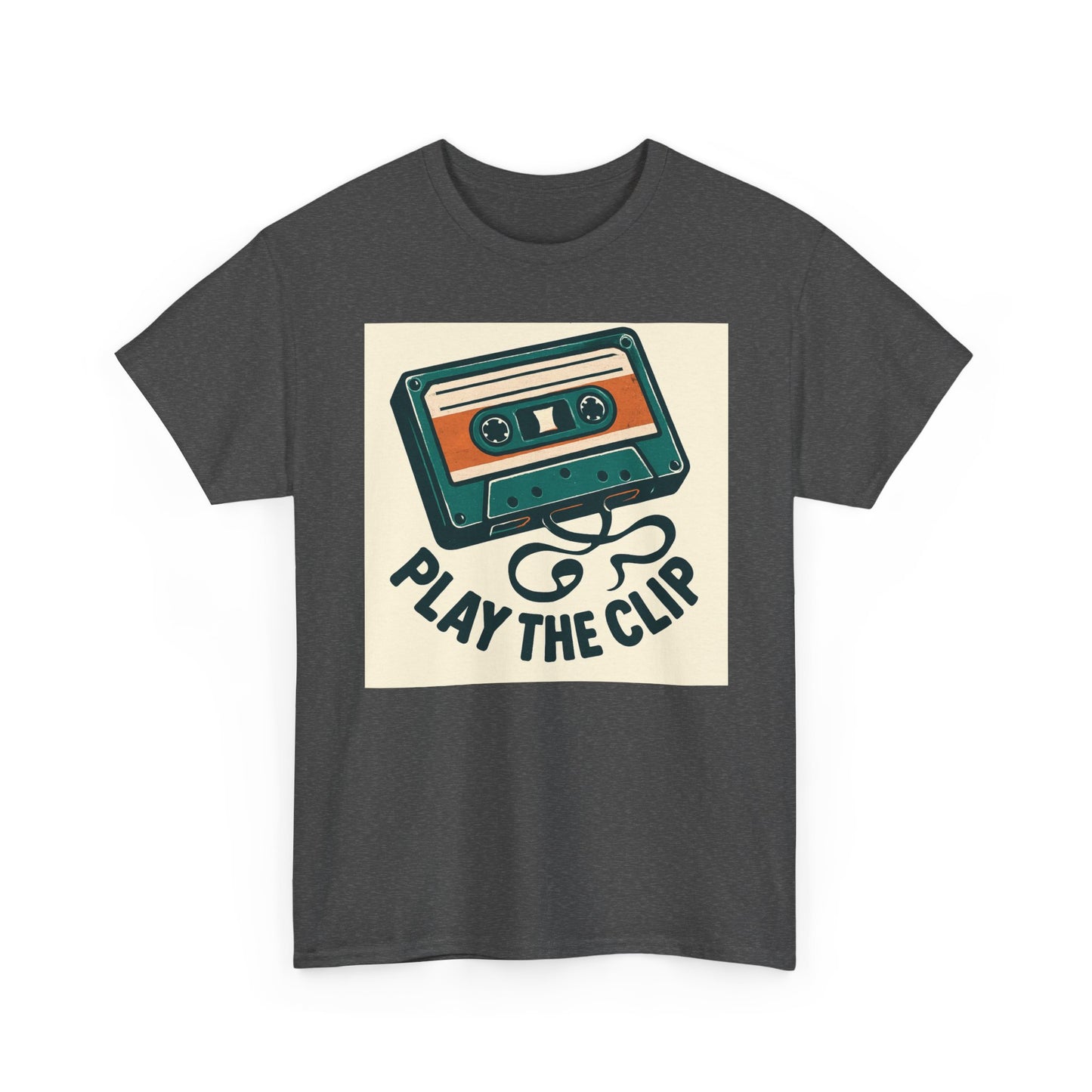 Cassette Tape 'Play the Clip' T-Shirt — Retro Music Tee Printify