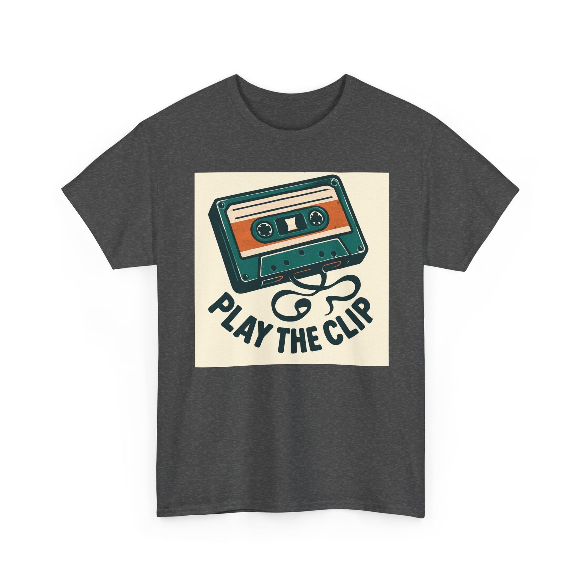 Cassette Tape 'Play the Clip' T-Shirt — Retro Music Tee Printify