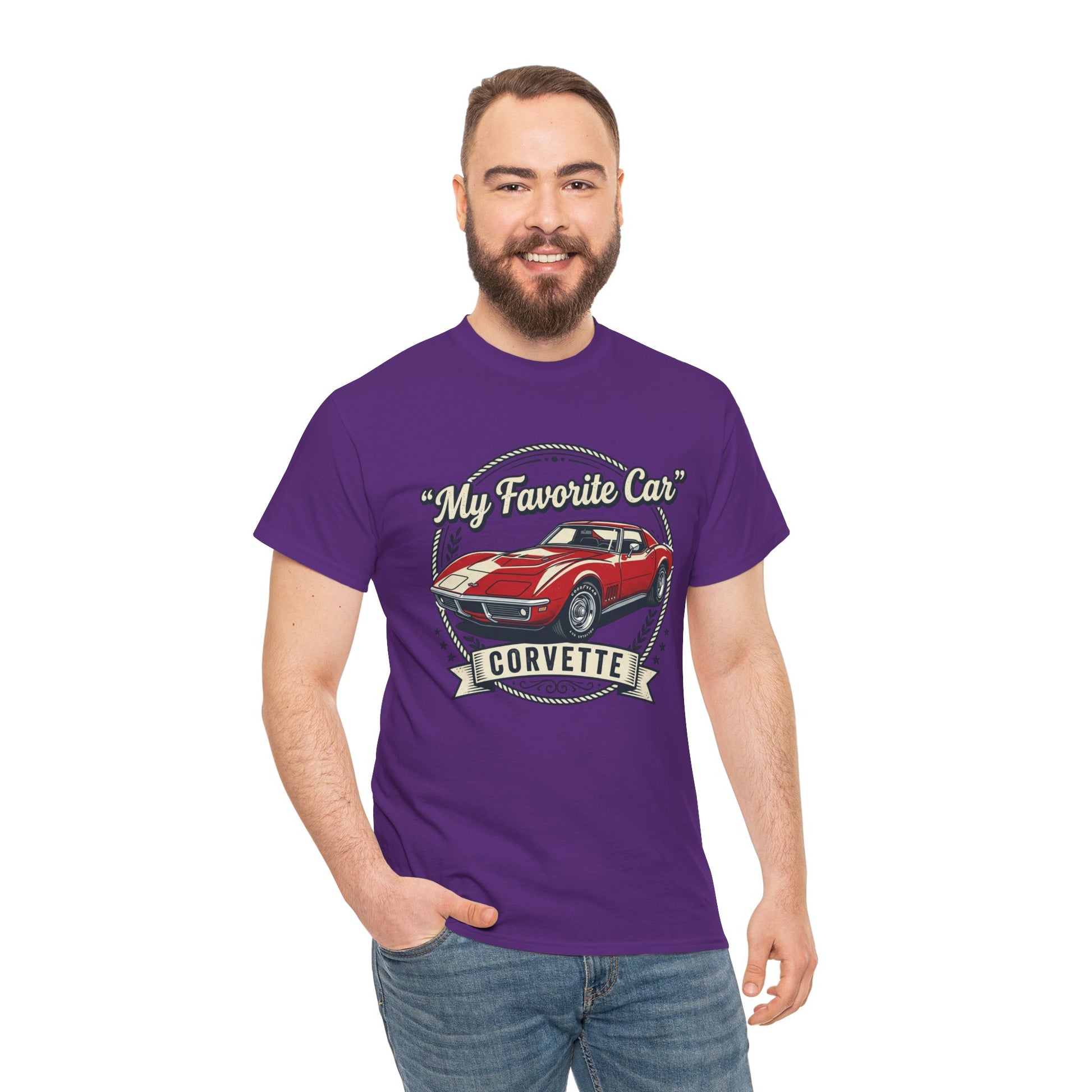 Corvette 'My Favorite Car' Classic Muscle Tee Printify