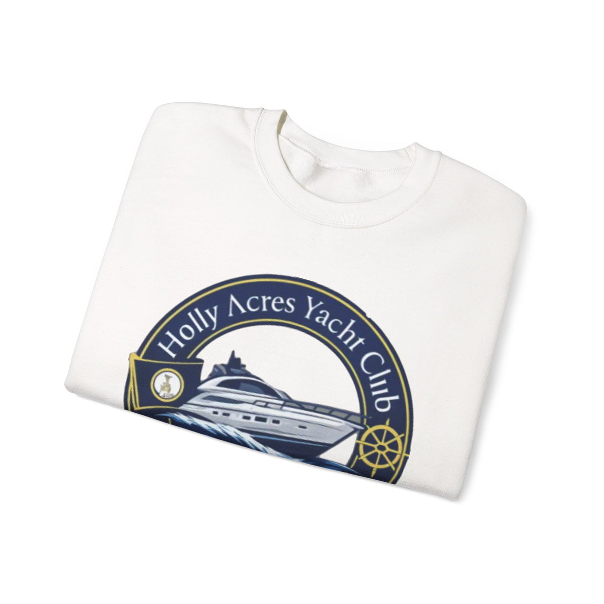 Virginia Yacht Club Crewneck Sweatshirt — "Holly Acres Yacht Club" Nautical Logo