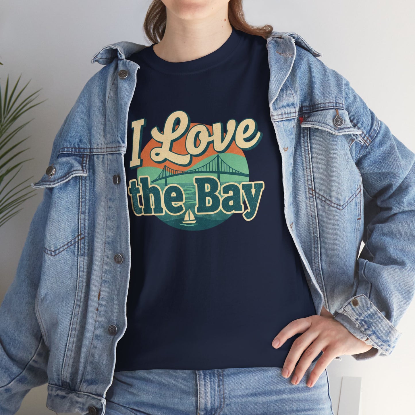 I Love the Bay T-Shirt — Retro Coastal Tee for Bay Lovers