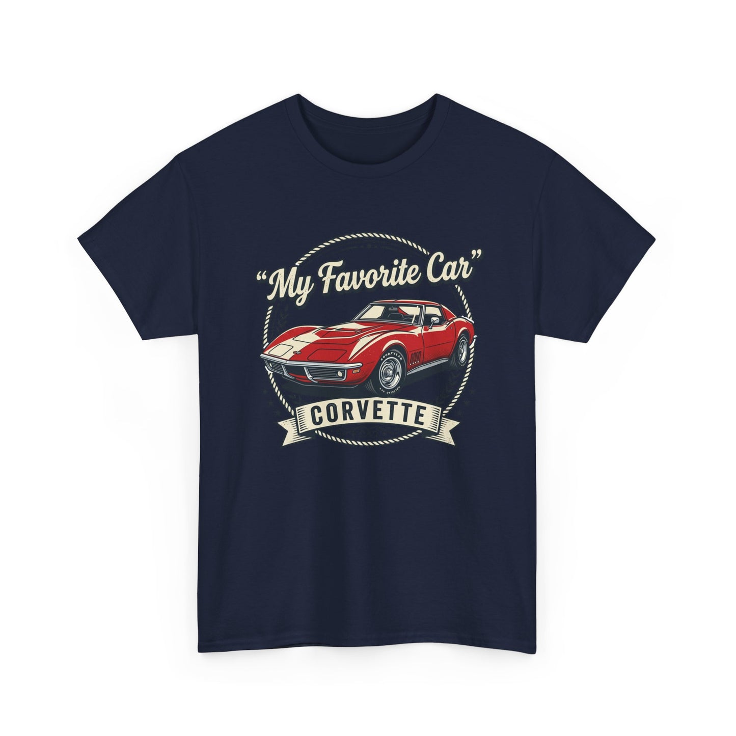 Corvette 'My Favorite Car' Classic Muscle Tee Printify