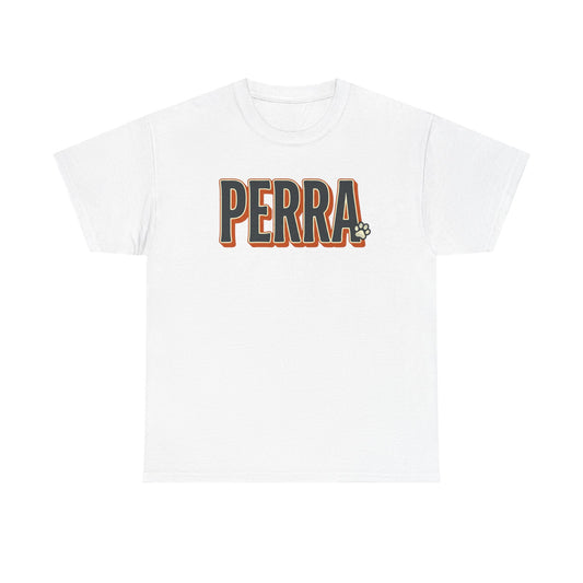 Perra Graphic Tee – Bold Retro Lettering T-Shirt