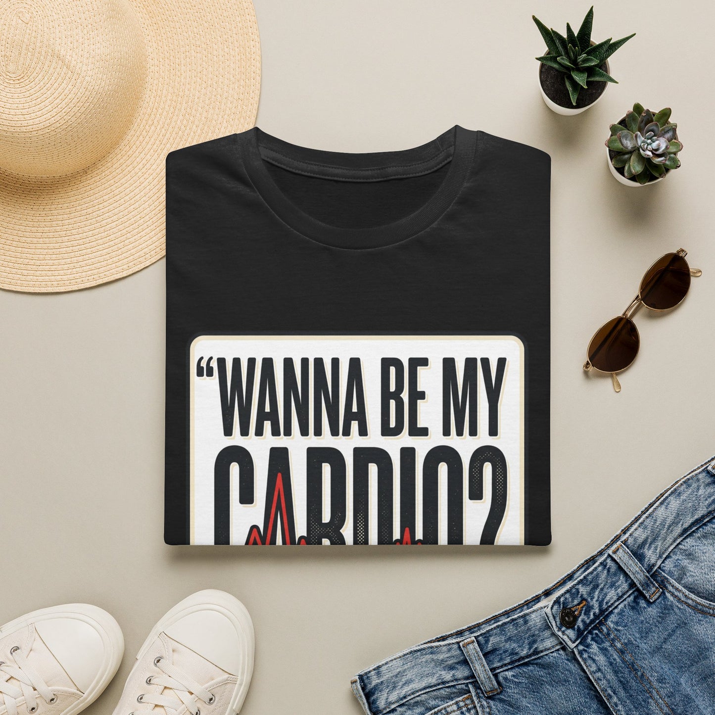 Wanna Be My Cardio? T-Shirt — Funny Fitness Graphic Tee for Gym Lovers