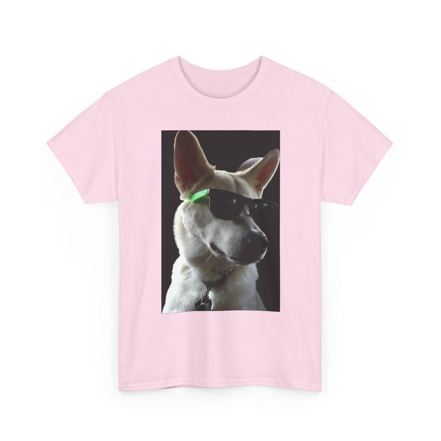 Cyberpunk Dog Photo Tee — Futuristic Bull Terrier Graphic T-Shirt Printify