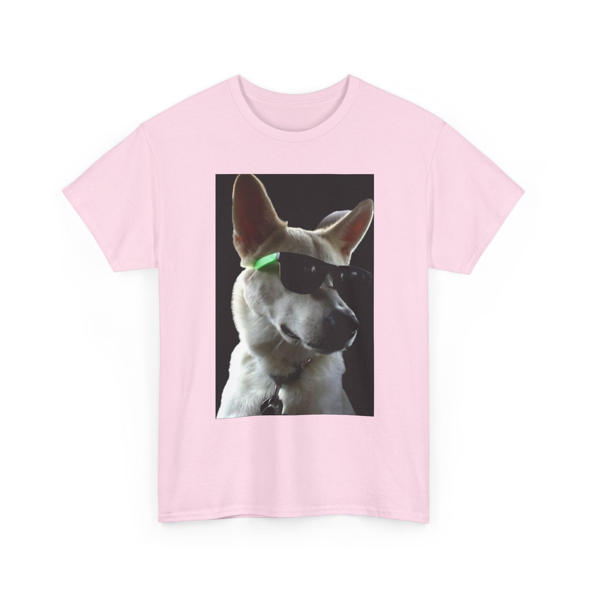 Cyberpunk Dog Photo Tee — Futuristic Bull Terrier Graphic T-Shirt Printify