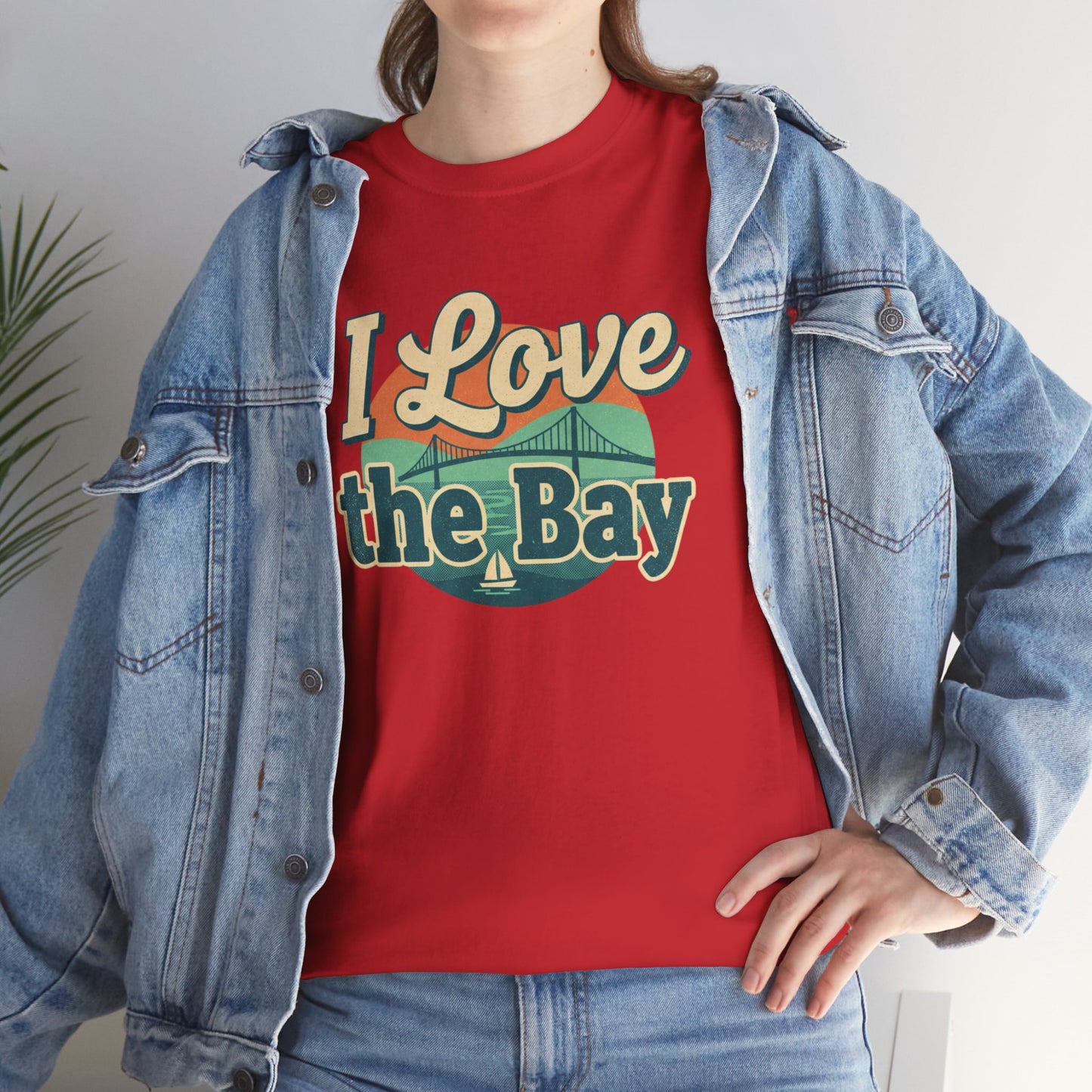 I Love the Bay T-Shirt — Retro Coastal Tee for Bay Lovers