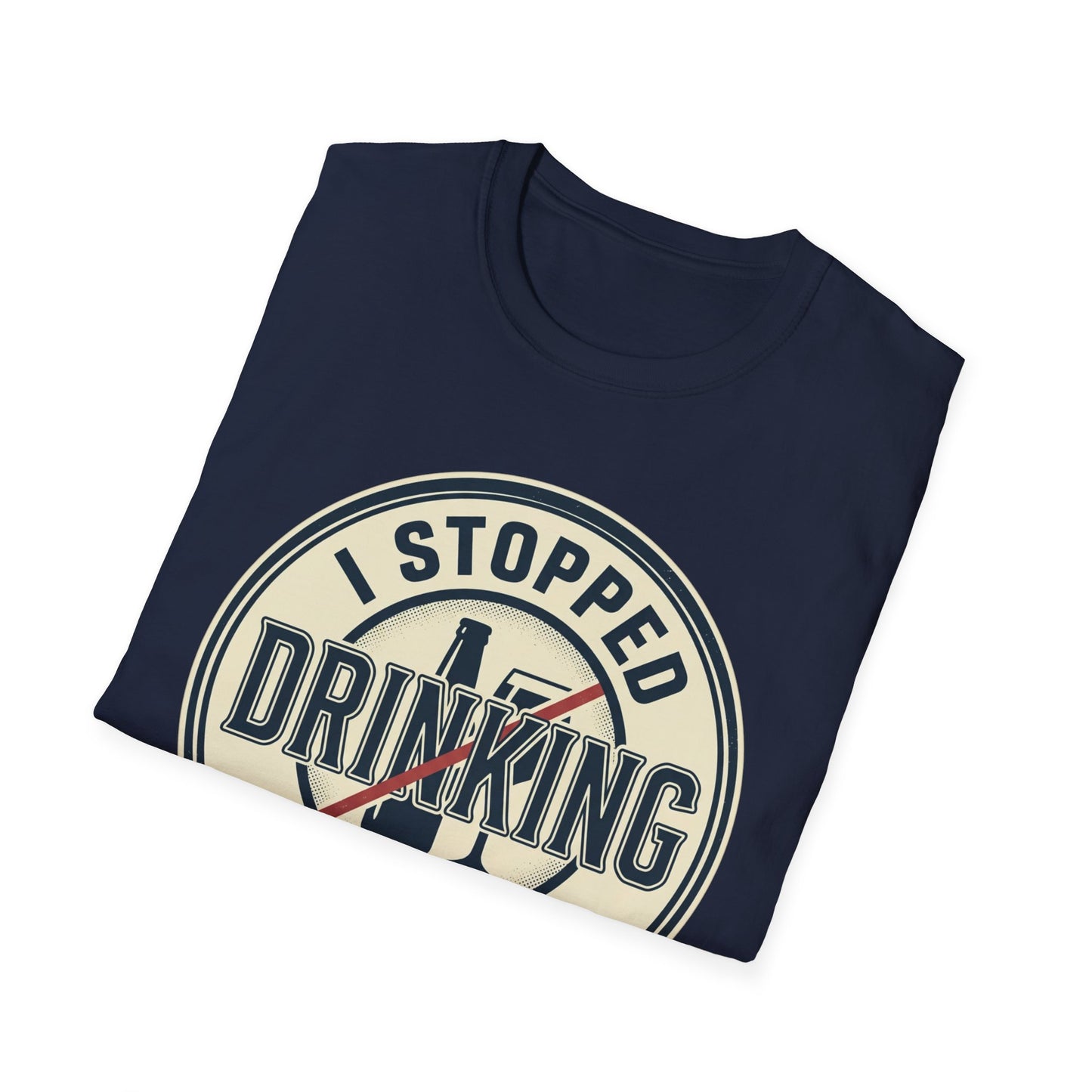 'Stopped Drinking at 21' Vintage Sobriety Shirt