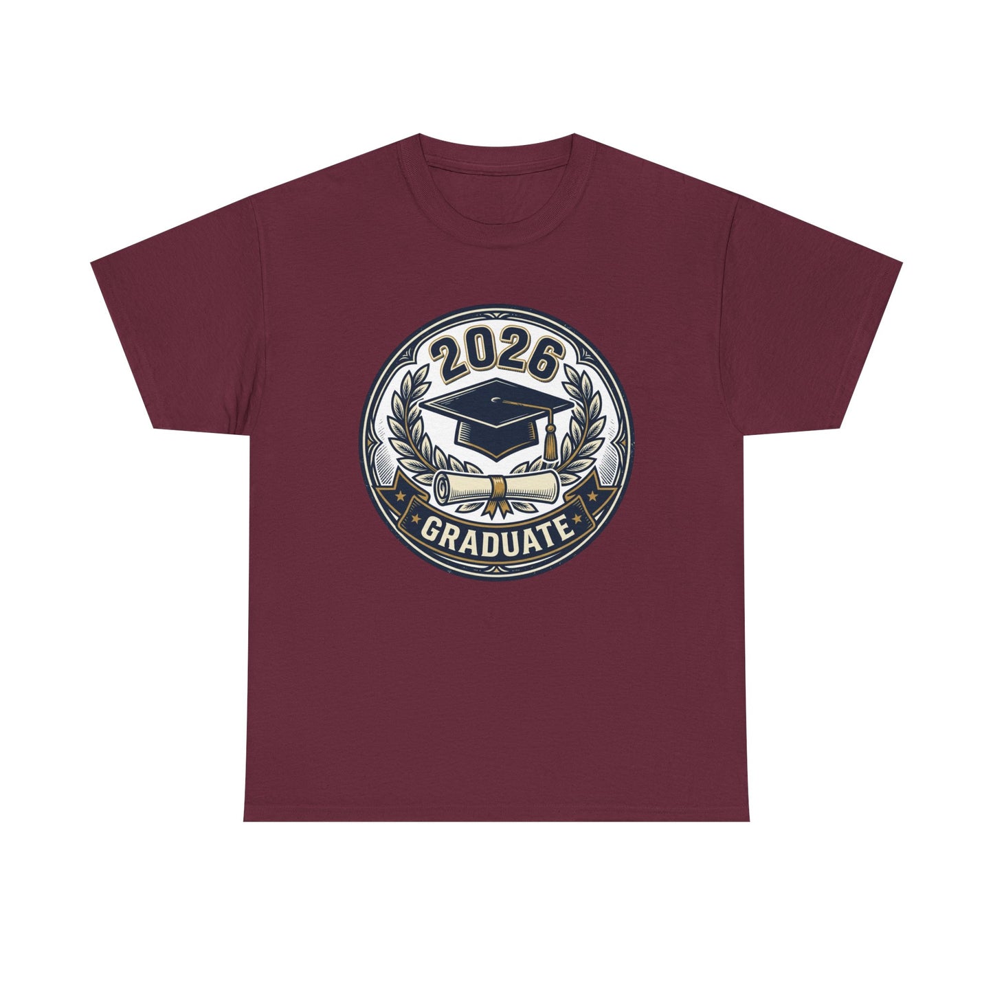 2026 Graduate T-Shirt — Graduation Cap Emblem Tee