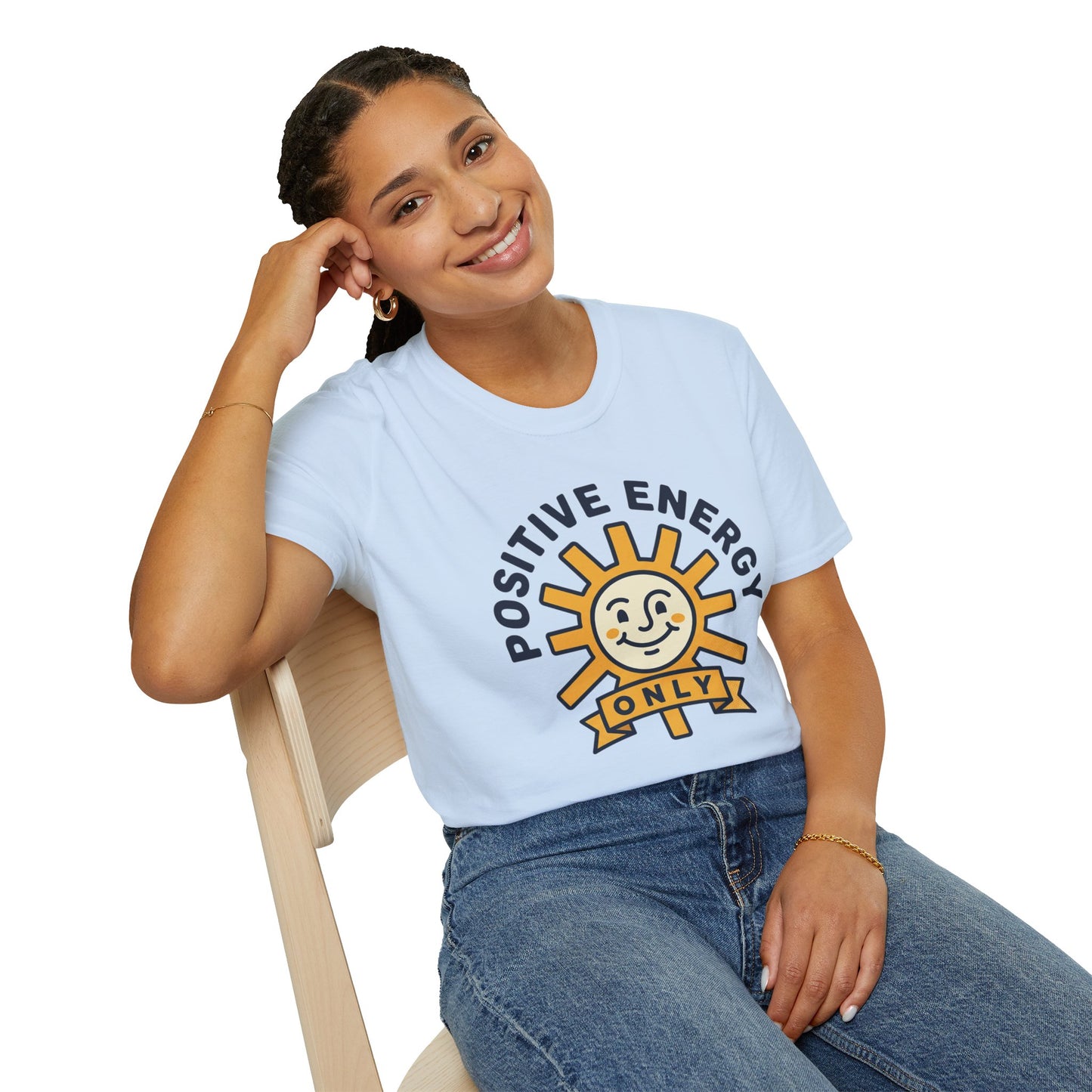 Positive Energy T-Shirt — Sunny 'Positive Energy Only' Graphic Tee
