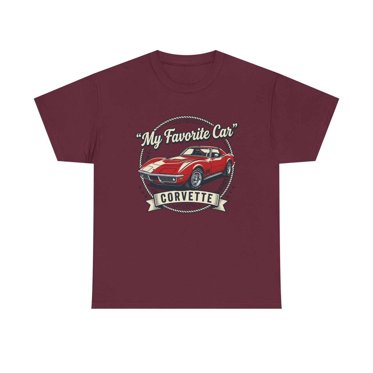 Corvette 'My Favorite Car' Classic Muscle Tee Printify