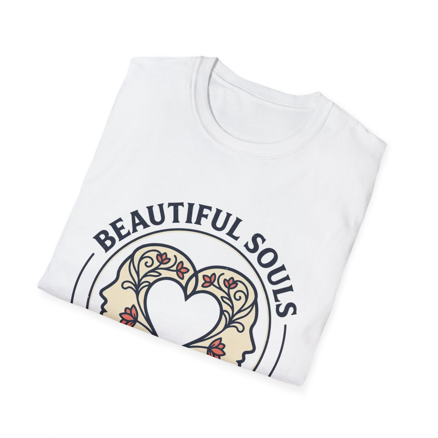 Beautiful Souls Graphic T-Shirt — "Beautiful Souls" Heart Floral Tee